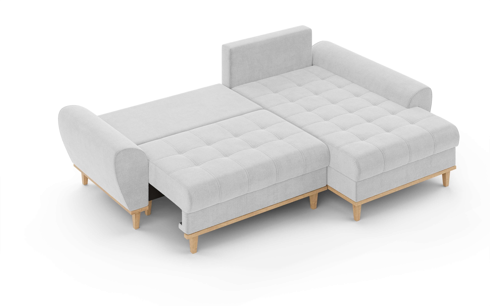Home affaire Ecksofa »Ahrdorf mit Bettfunktion und Bettkasten, Maße: B/H/T 268/86/175 cm«, L-Form mit 3 Rückenkissen und moderne gerundete Armlehnen