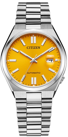 Automatikuhr CITIZEN "TSUYOSA 60h", silber (silberfarben, schwarz), Armbanduhren, Damen, Automatikuhr, Armbanduhr, Damenuhr, Herrenuhr, Edelstahlarmband, Saphirglas, Datum 8