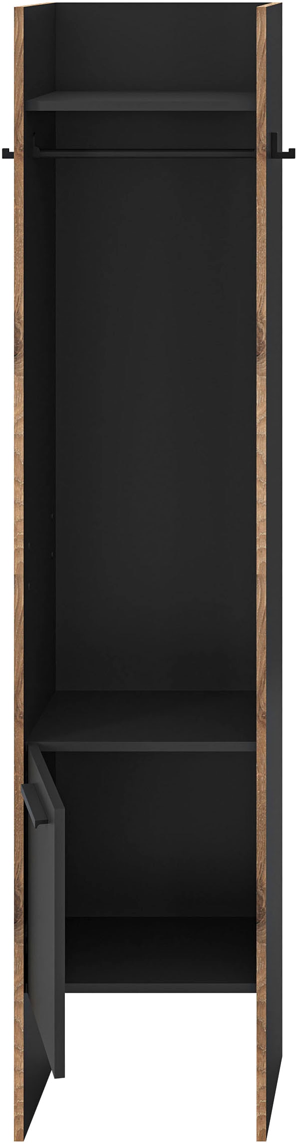 INOSIGN Garderobenschrank »MUSTA, Breite: 42cm, inkl. Kleiderstange, 2 Haken, 1 Tür«, Dielenschrank, Flurschrank, Schrank, Universalschrank, Sitzbank