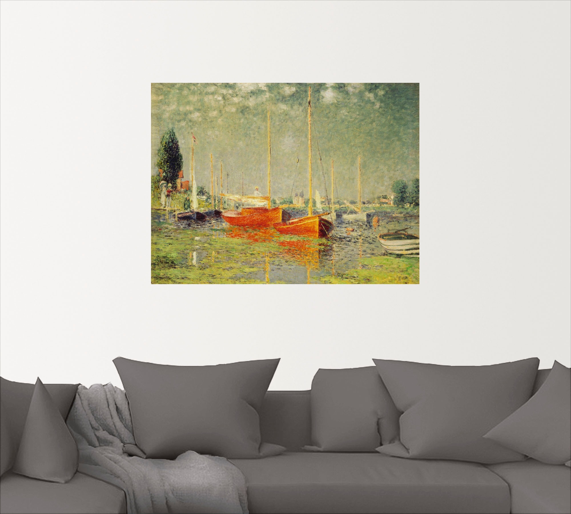 Artland Wandbild »Die roten Boote Argenteuil. 1875«, Boote & Schiffe, (1 St.), als Alubild, Leinwandbild, Wandaufkleber oder Poster in versch. Größen