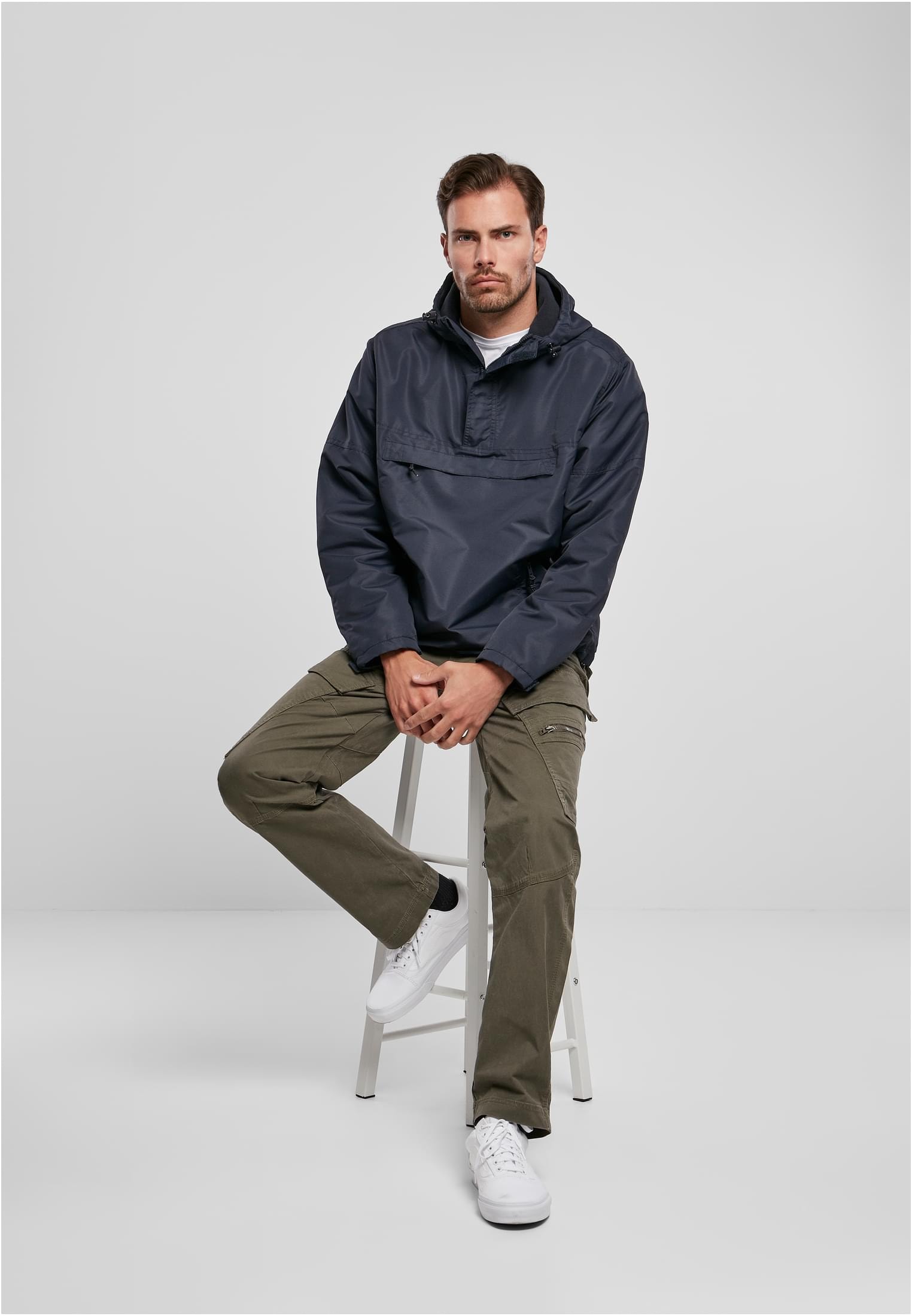 Brandit Anorak »Brandit Herren Fleece Pull Over Windbreaker«, (1 St.), mit Kapuze