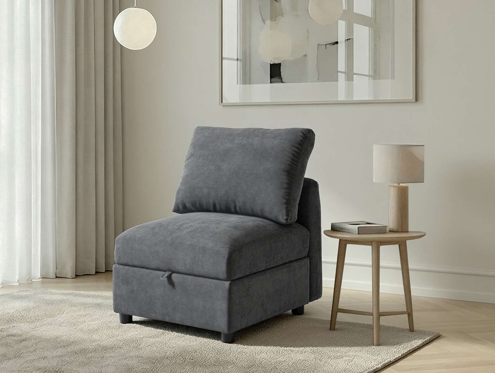 Dorel Home Sessel »STILHUS Sofa-Mittel-Element, mit Stauraum, Breite 65 cm, Chenille« als Modul oder separat verwendbar - individuell kombinierbar