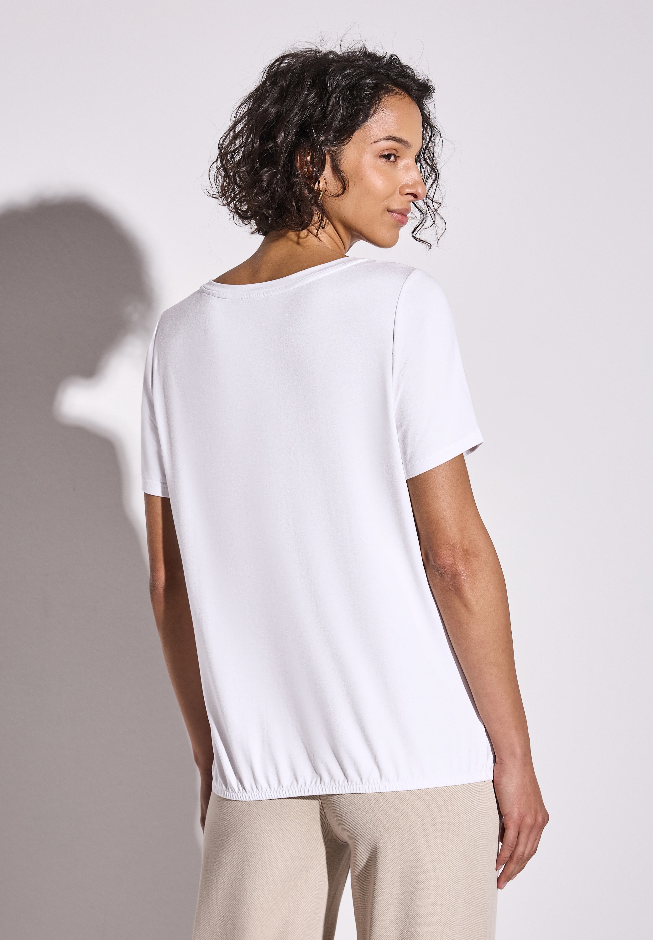 STREET ONE T-Shirt, mit Elastiksaum günstig online kaufen