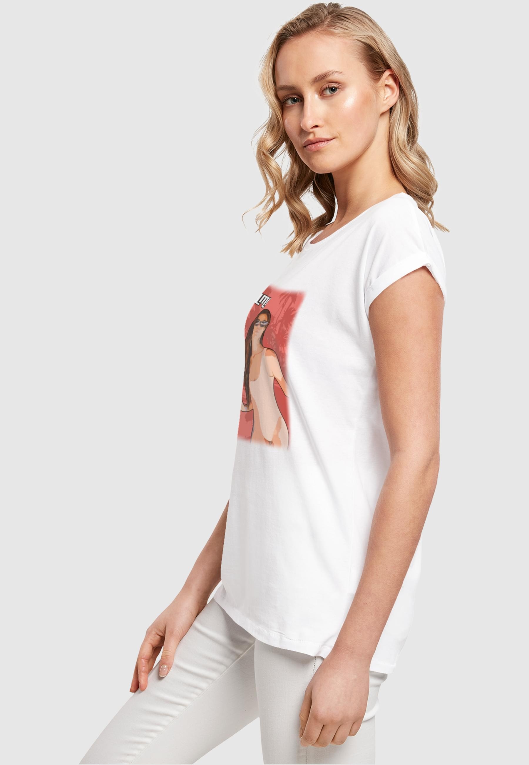 Merchcode T-Shirt »Merchcode Damen Laides Grand Miami Extended Shoulder Tee«, (1 tlg.)