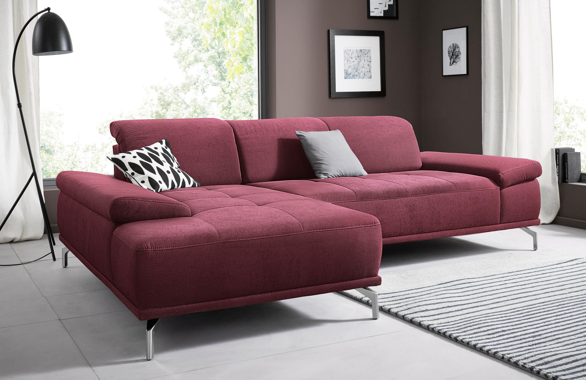 Places of Style Ecksofa "Caluna", Inkl.Sitztiefenverstellung, wahlweise mit günstig online kaufen