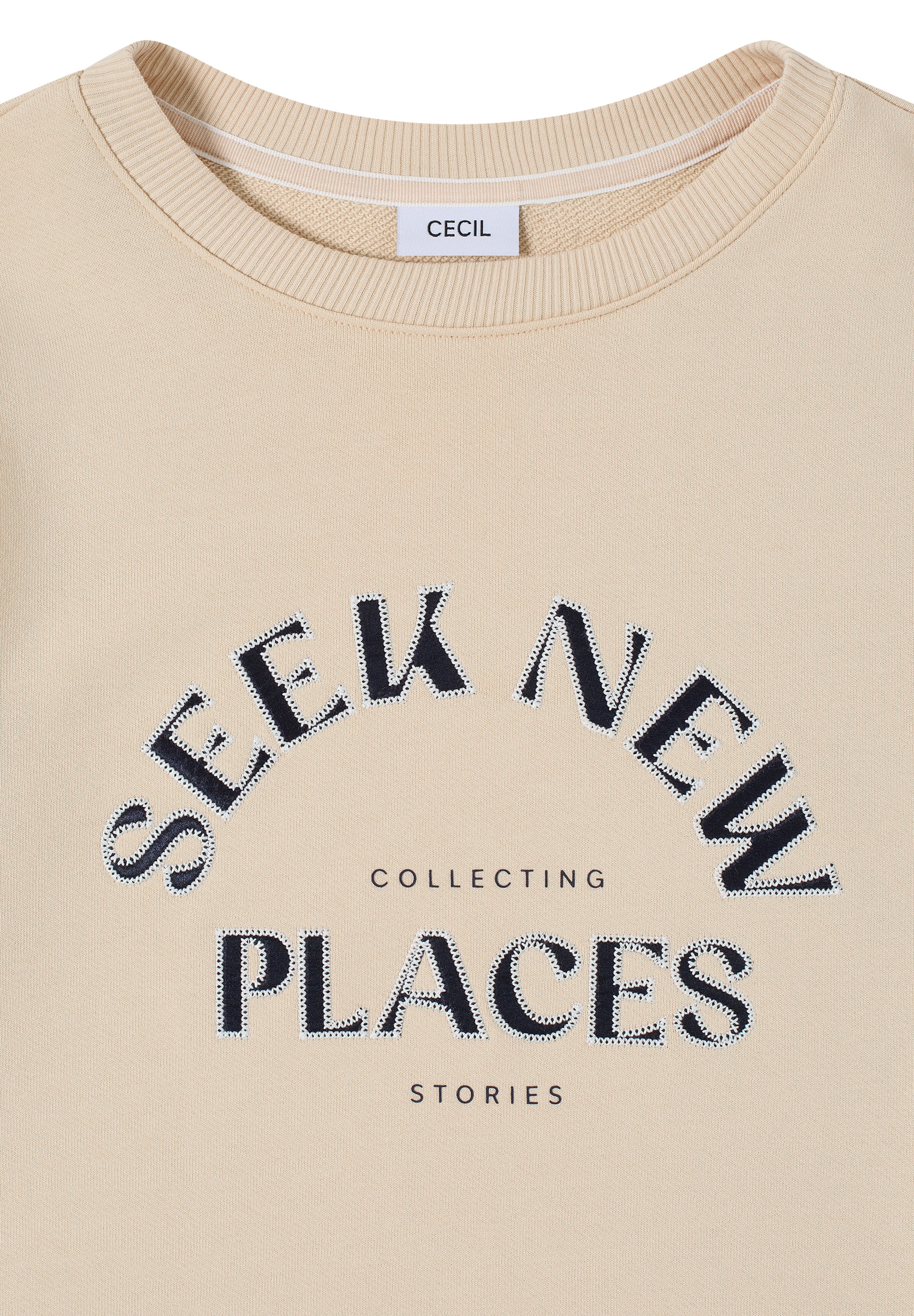 Cecil Sweatshirt , mit feiner Stickerei auf der Vorderseite
