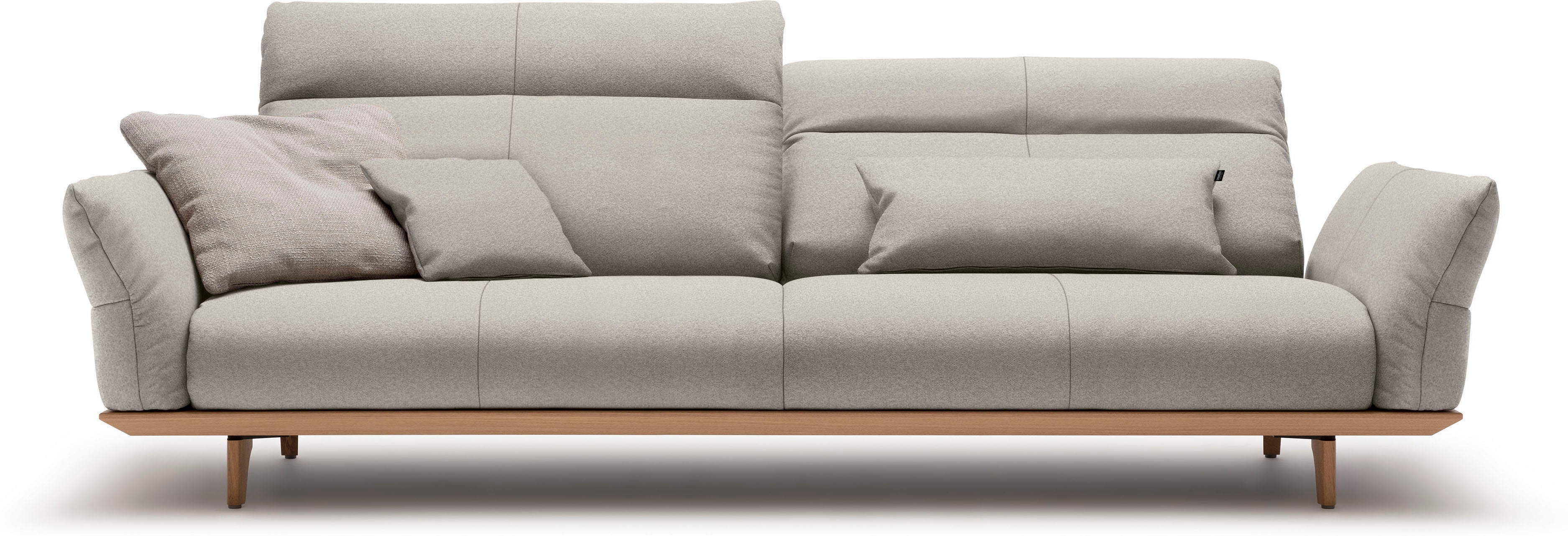 Creation BY ROLF BENZ 4-Sitzer "CR.460 Designsofa, erstklassiger Sitzkomfort, verst. Rückenlehne" Sockel in Eiche, Füße Eiche natur, Breite 248 cm