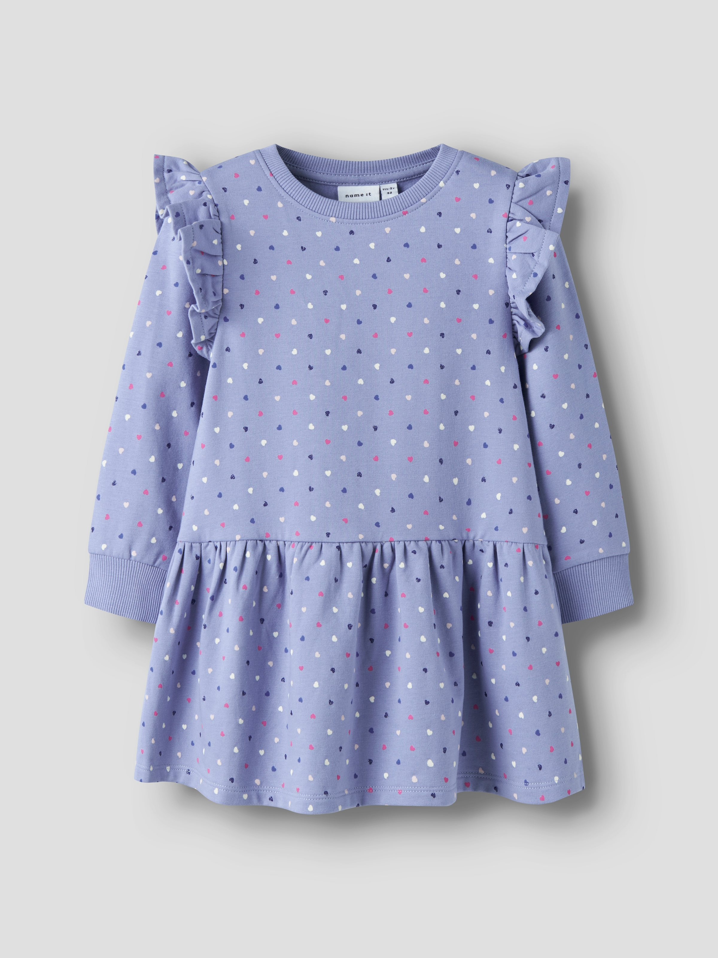 Name It Minikleid "NMFOEANA LS SWE DRESS BRU PB"