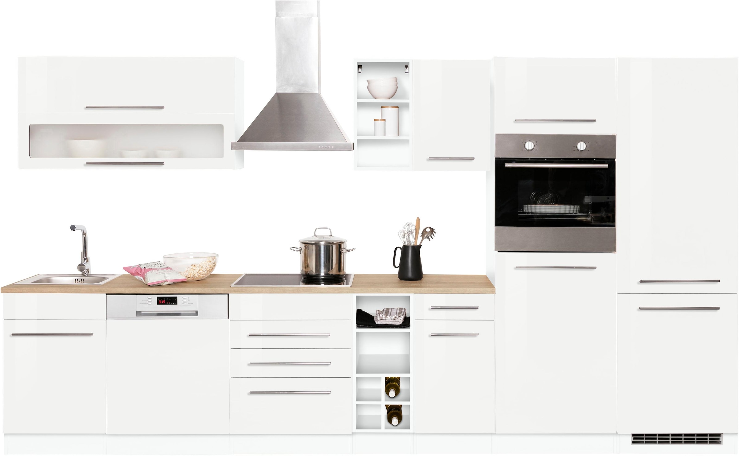 Küchenzeile »Eton«, mit E-Geräten, Breite 360 cm