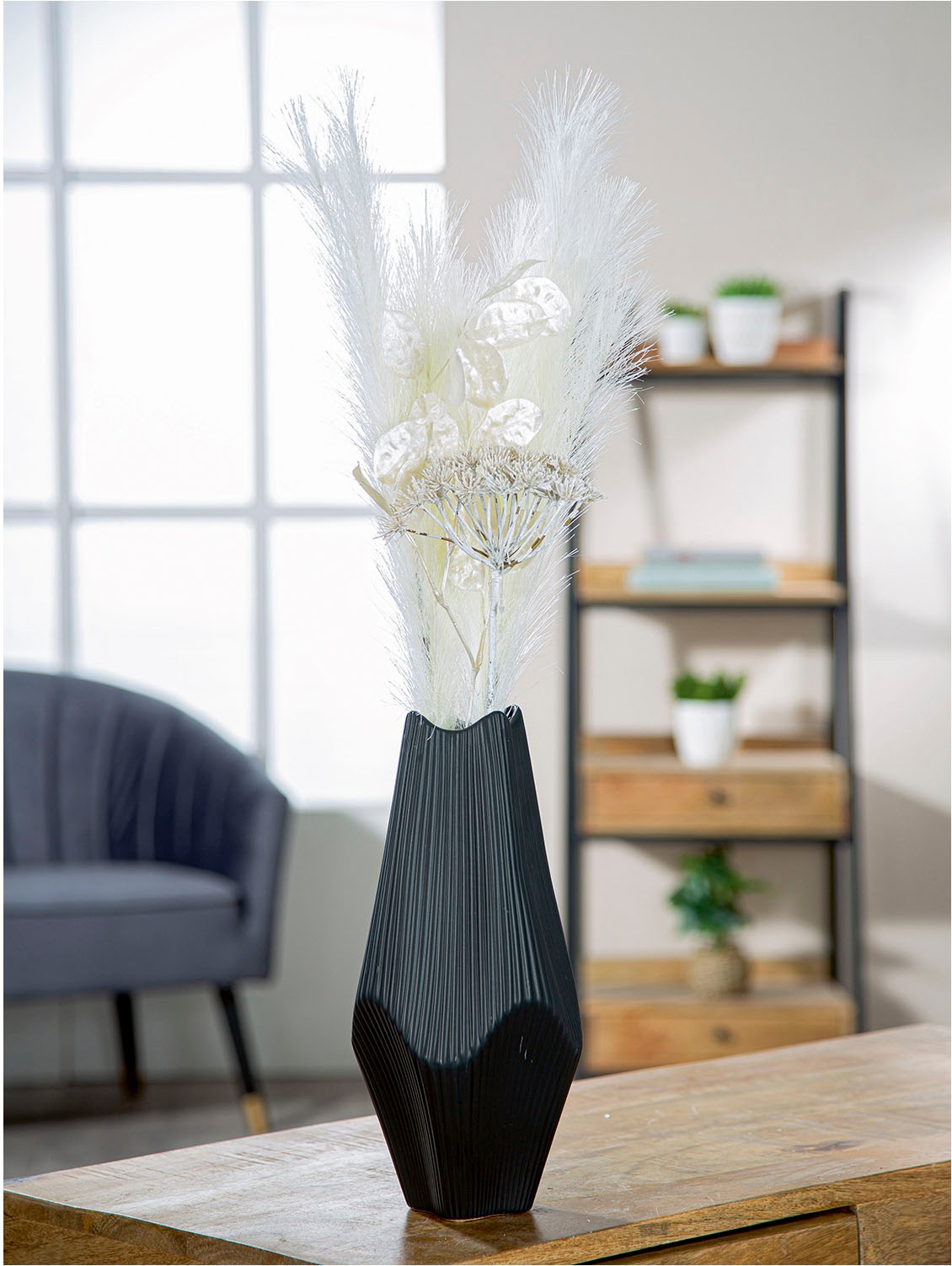 GILDE Tischvase "Vase Lamellen H. 30 cm", (1 St.) günstig online kaufen