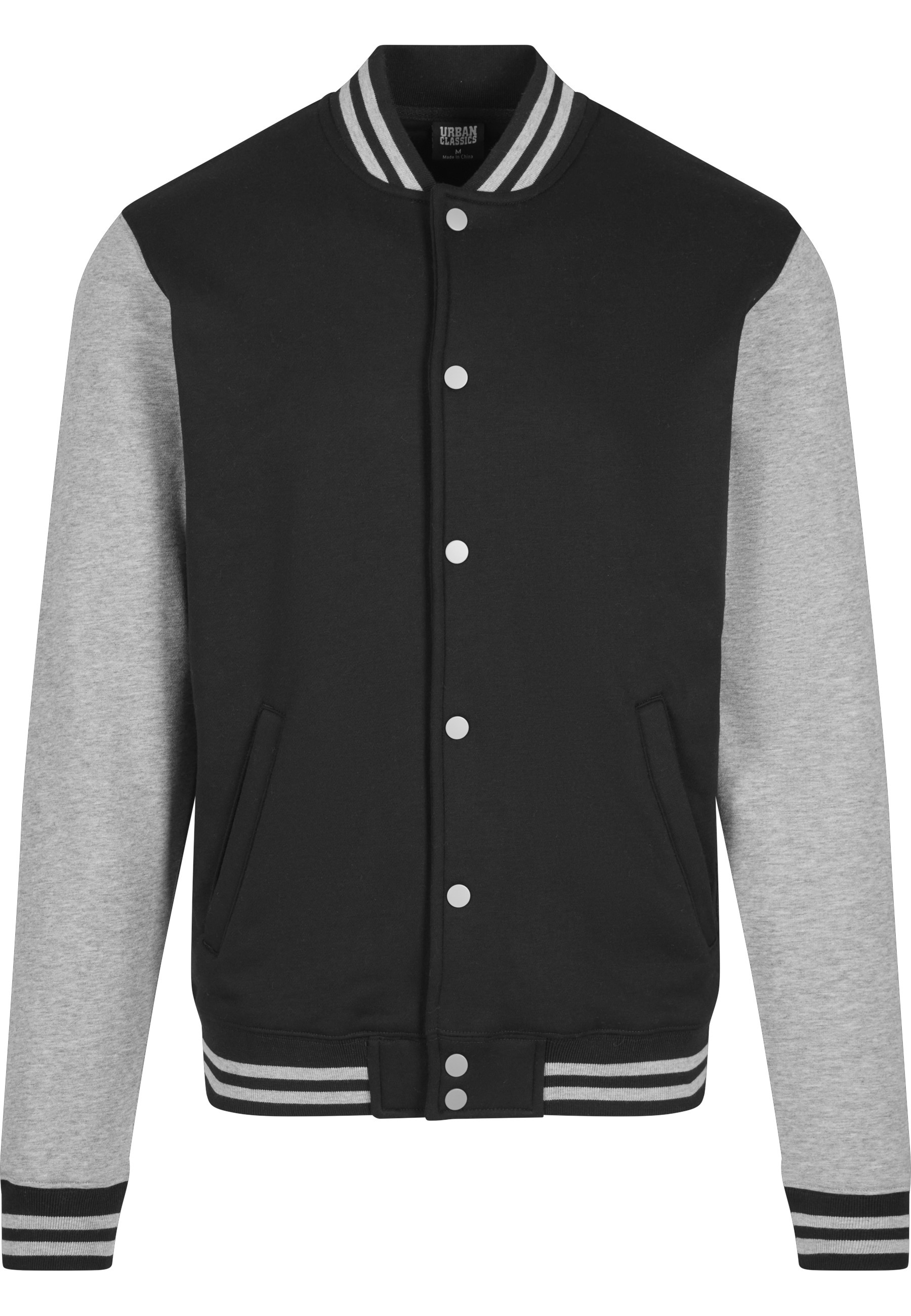 URBAN CLASSICS Outdoorjacke "Urban Classics Herren 2-tone College Sweatjacket" 1 Stk. tlg. ohne Kapuze