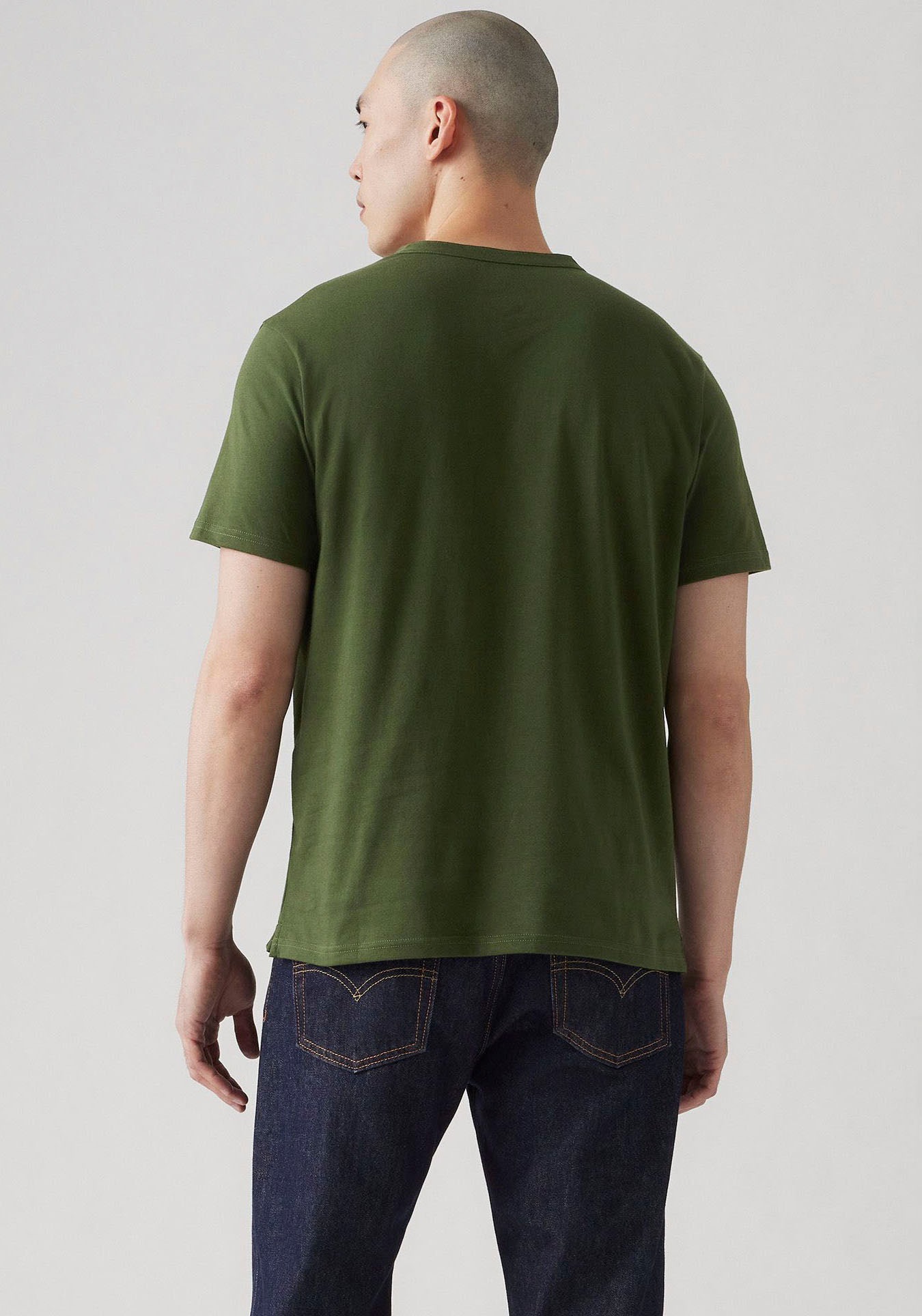 Levi's® Henleyshirt, mit Logo Stickerei