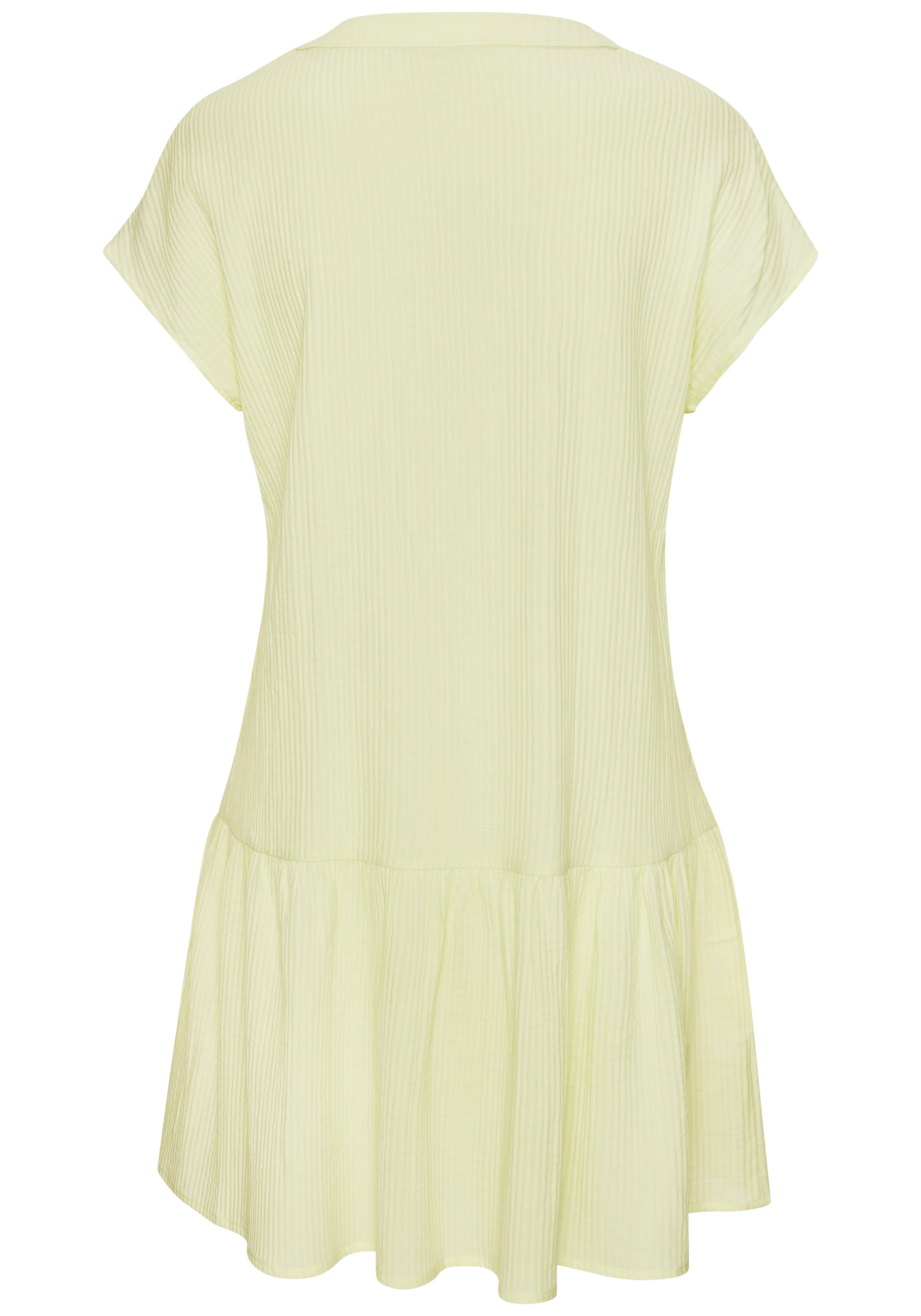 Vivance Blusenkleid aus strukturierter Ware, Volant, Tunikakleid, Sommerkleid, Basic