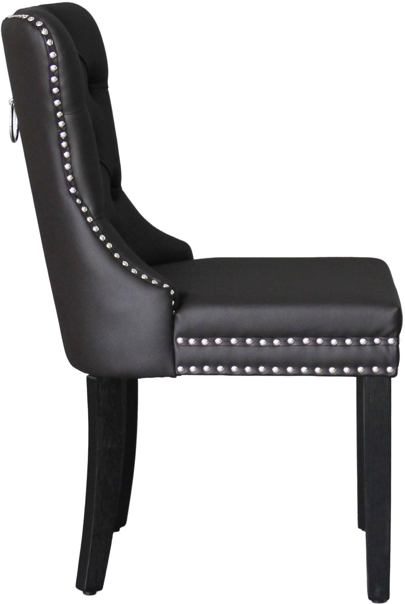 byLIVING Esszimmerstuhl »Domino« (Set) 2 Stk.mit Massivholz Gestell, Chestefield Steppung und Ringgriff im Rücken