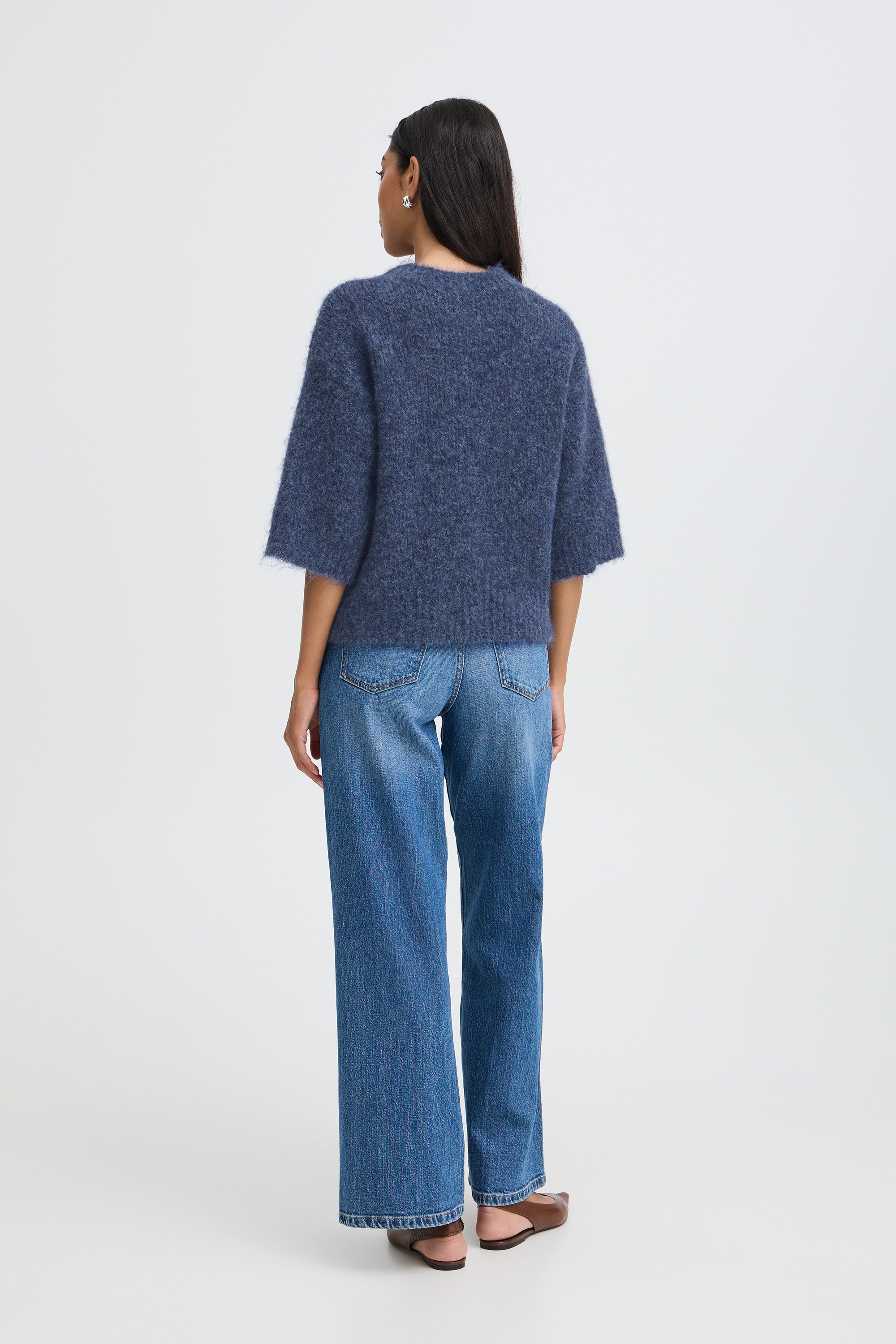 b.young Kurzarmpullover »Damen Halblange Ärmel BYNYLA«