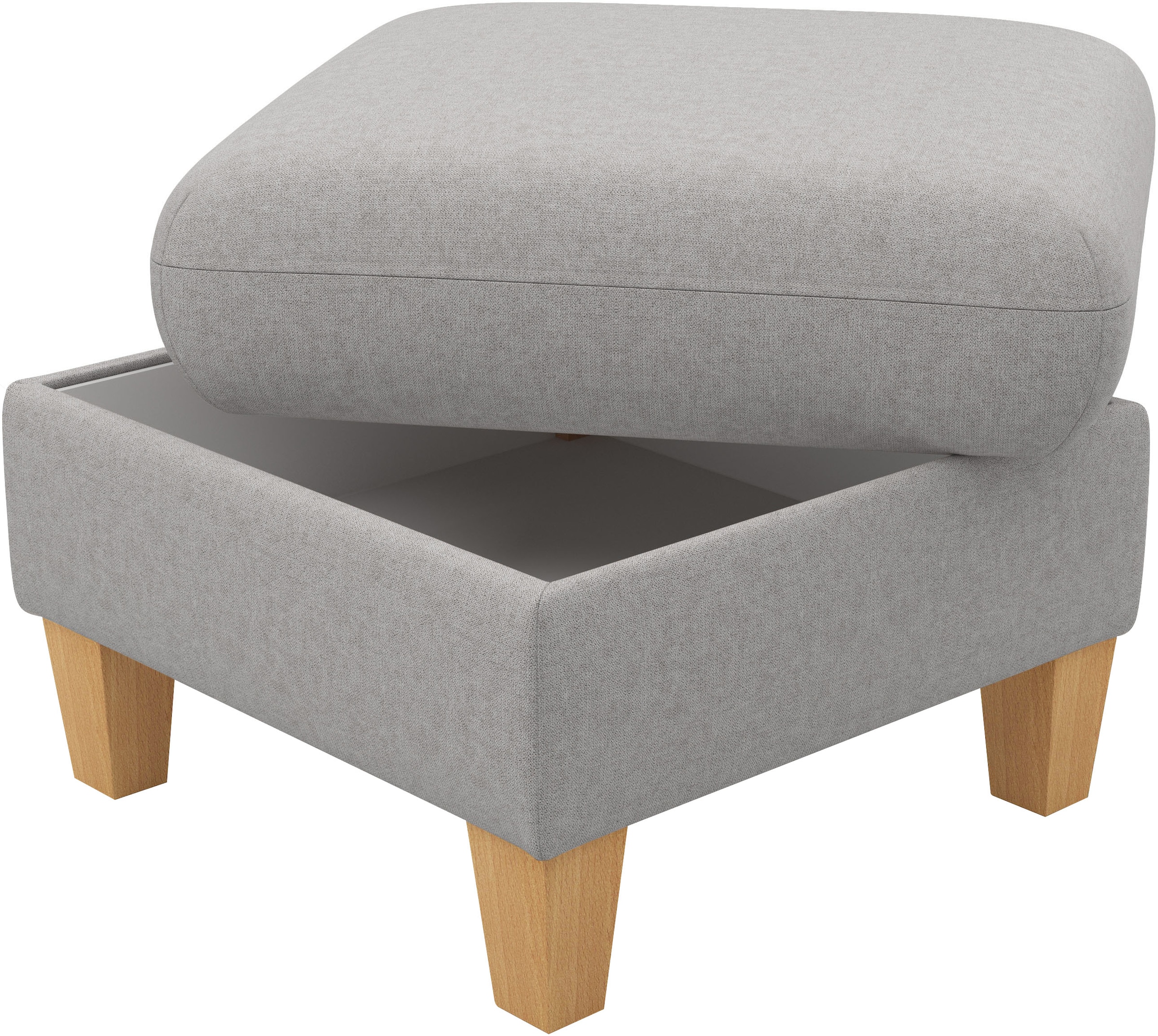 Home affaire Polsterhocker »Rochelle«, (1 St.), Massive 12 cm Holzbeine