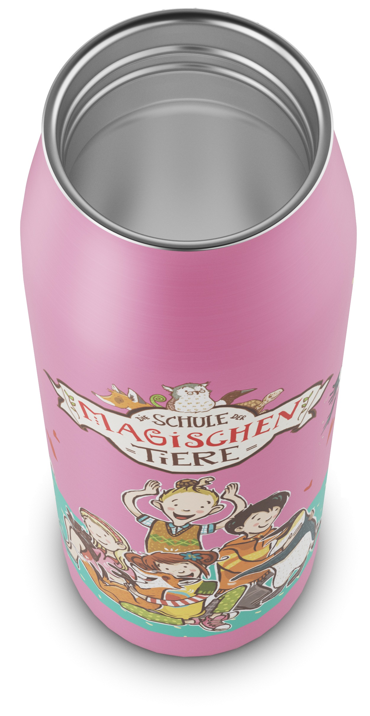Alfi Isolierflasche »KIDS ISO BOTTLE, Edelstahlkörper, spülmaschinenfest«, (1 tlg.), 12h heiß & 24h kalt, Trinköffnung mit konsistentem Trinkfluss