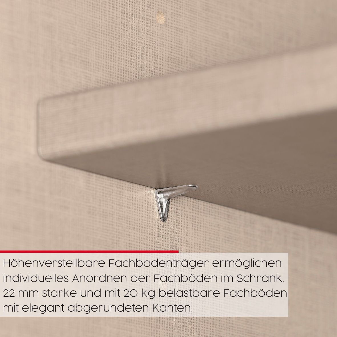 rauch Einlegeboden »Zubehör für Rauch-Schränke ORANGE/BLACK,« 2er-Set Breite 98 cm, Tiefe 50 cm