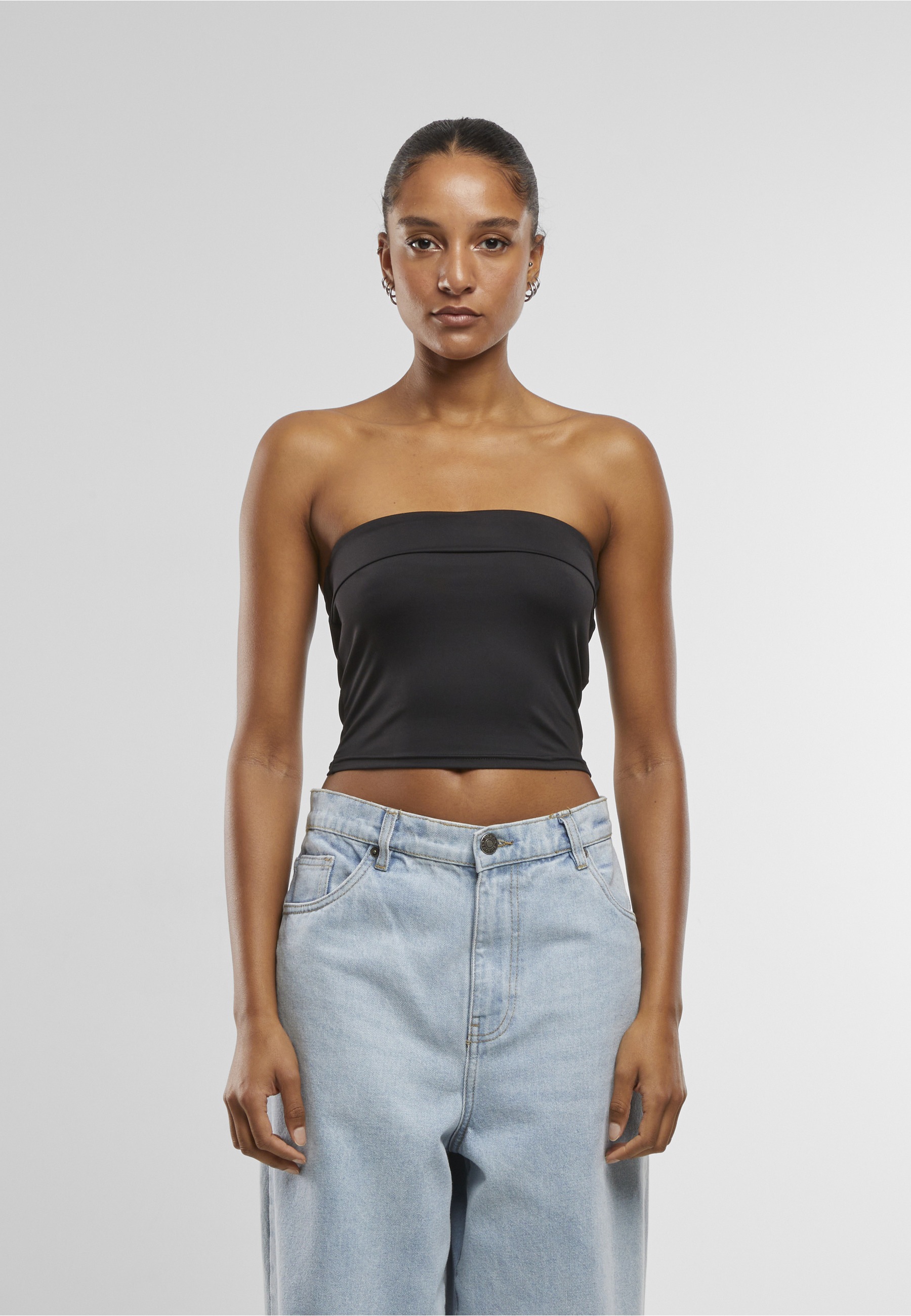 URBAN CLASSICS Kurzarmshirt »Urban Classics Ladies Bandeau Cropped Top« 1