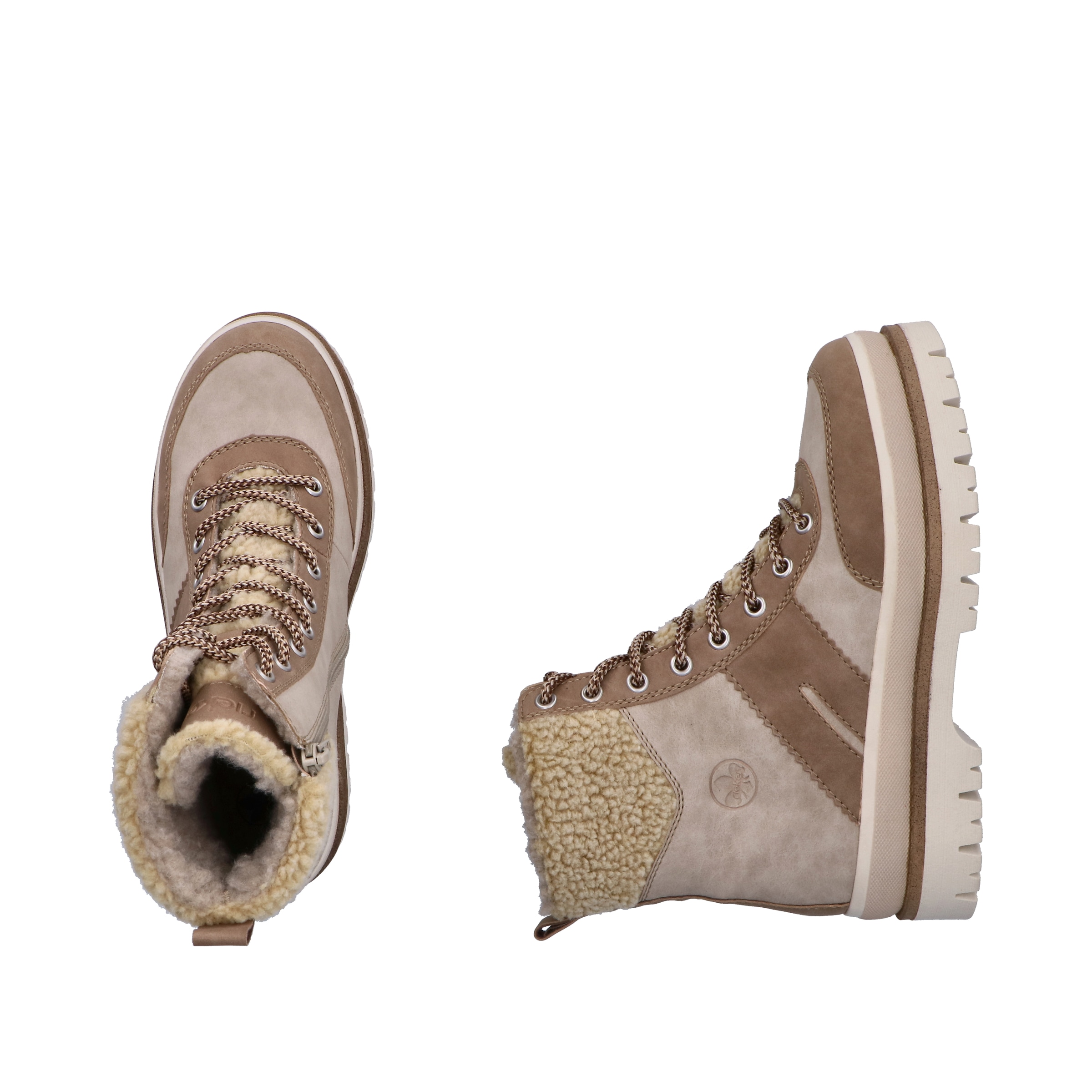 Rieker Winterstiefelette, Plateauboots, Winterboots, Schnürboots mit Innenreißverschluss