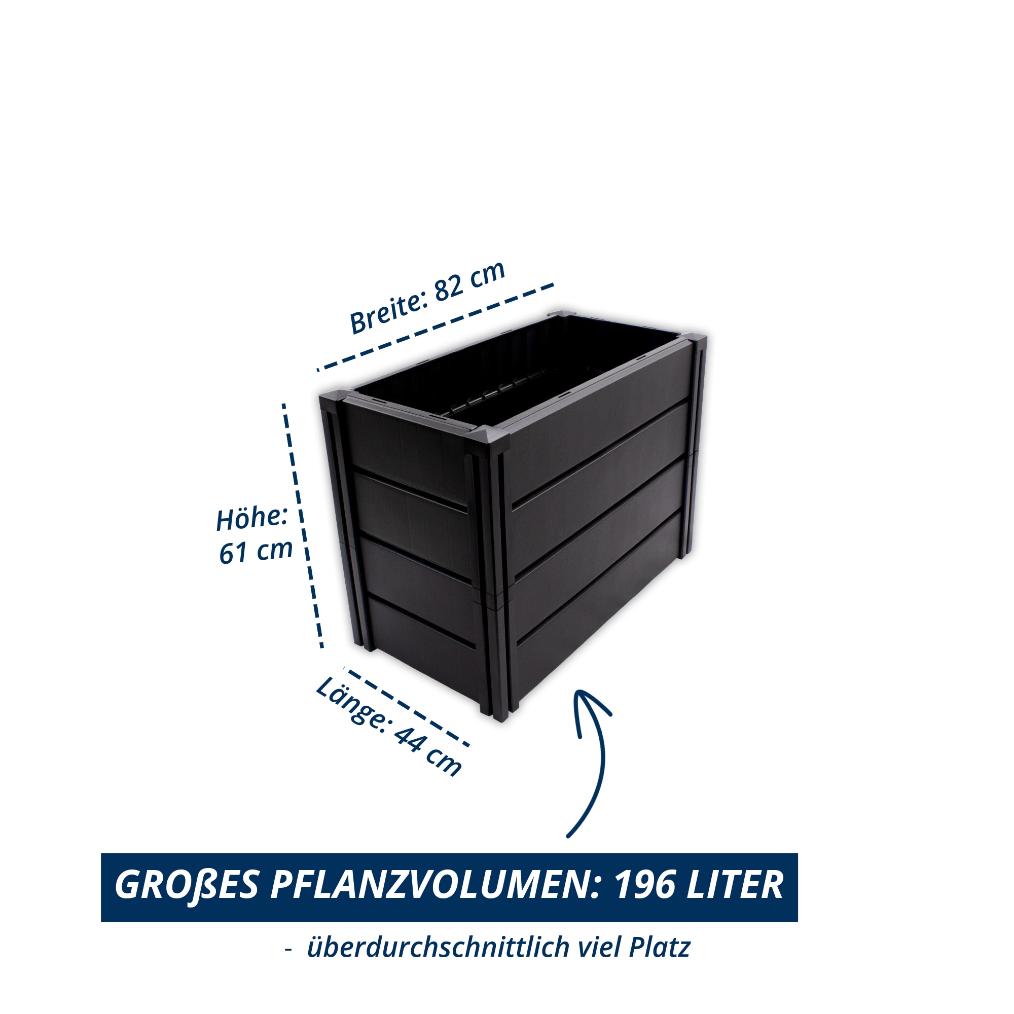 KHW Hochbeet »Demeter M - schmal« BxTxH: 82x44x61 cm