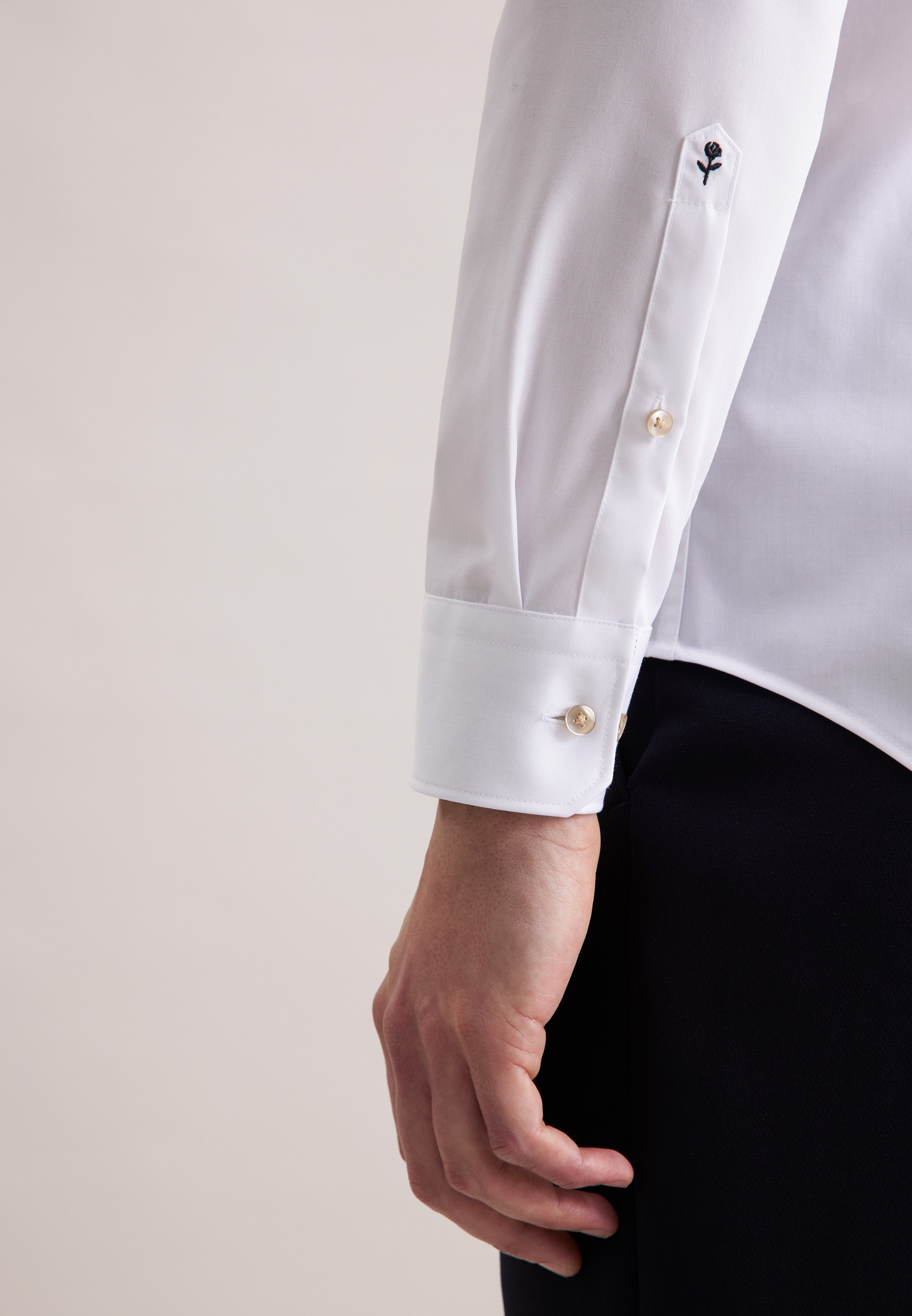 seidensticker Businesshemd »Schwarze Rose« Slim 1/1 Kentkragen Uni