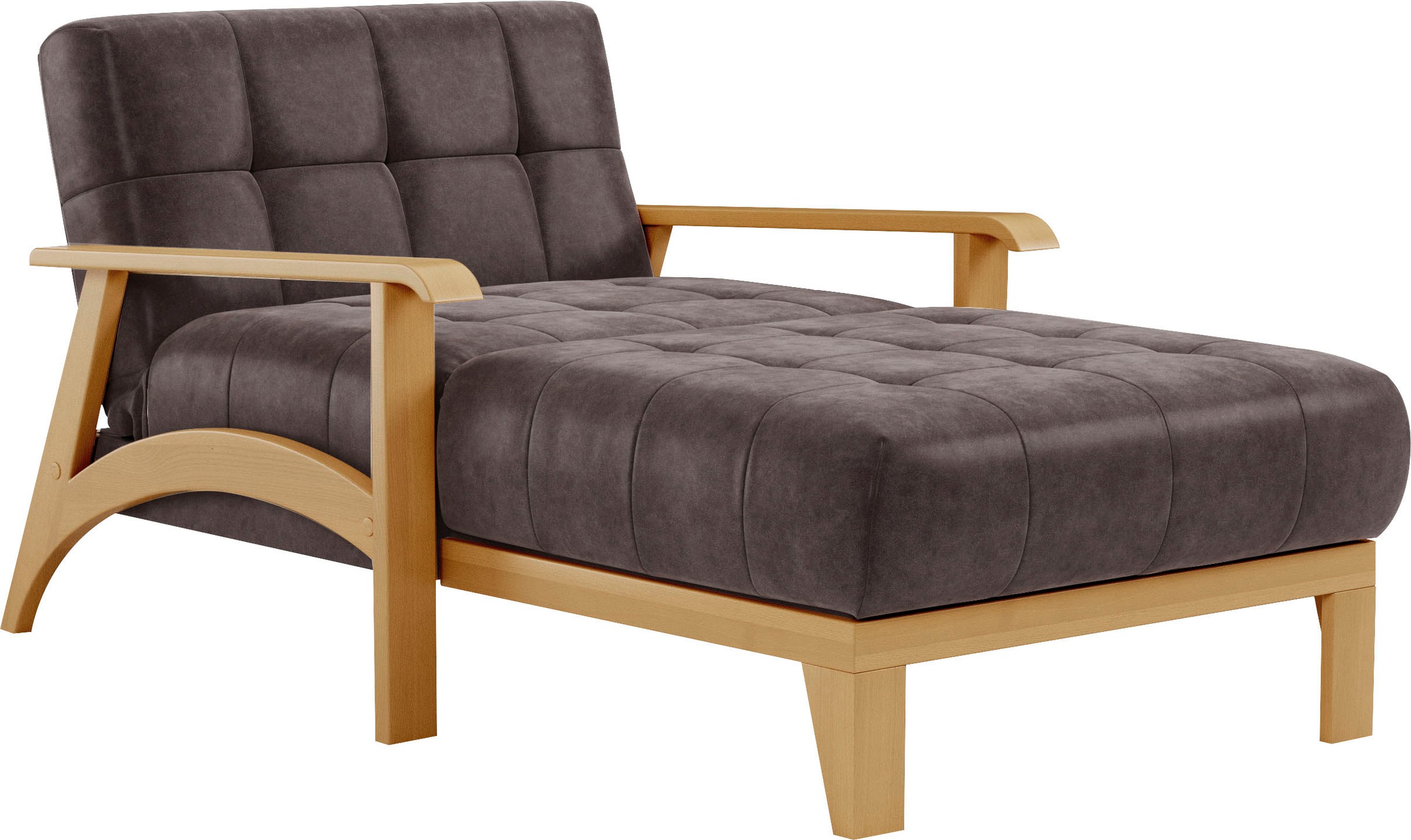 sit&more Recamiere »Billund«, Armlehnen aus eichefarbigem Buchenholz, verschiedene Bezüge und Farben