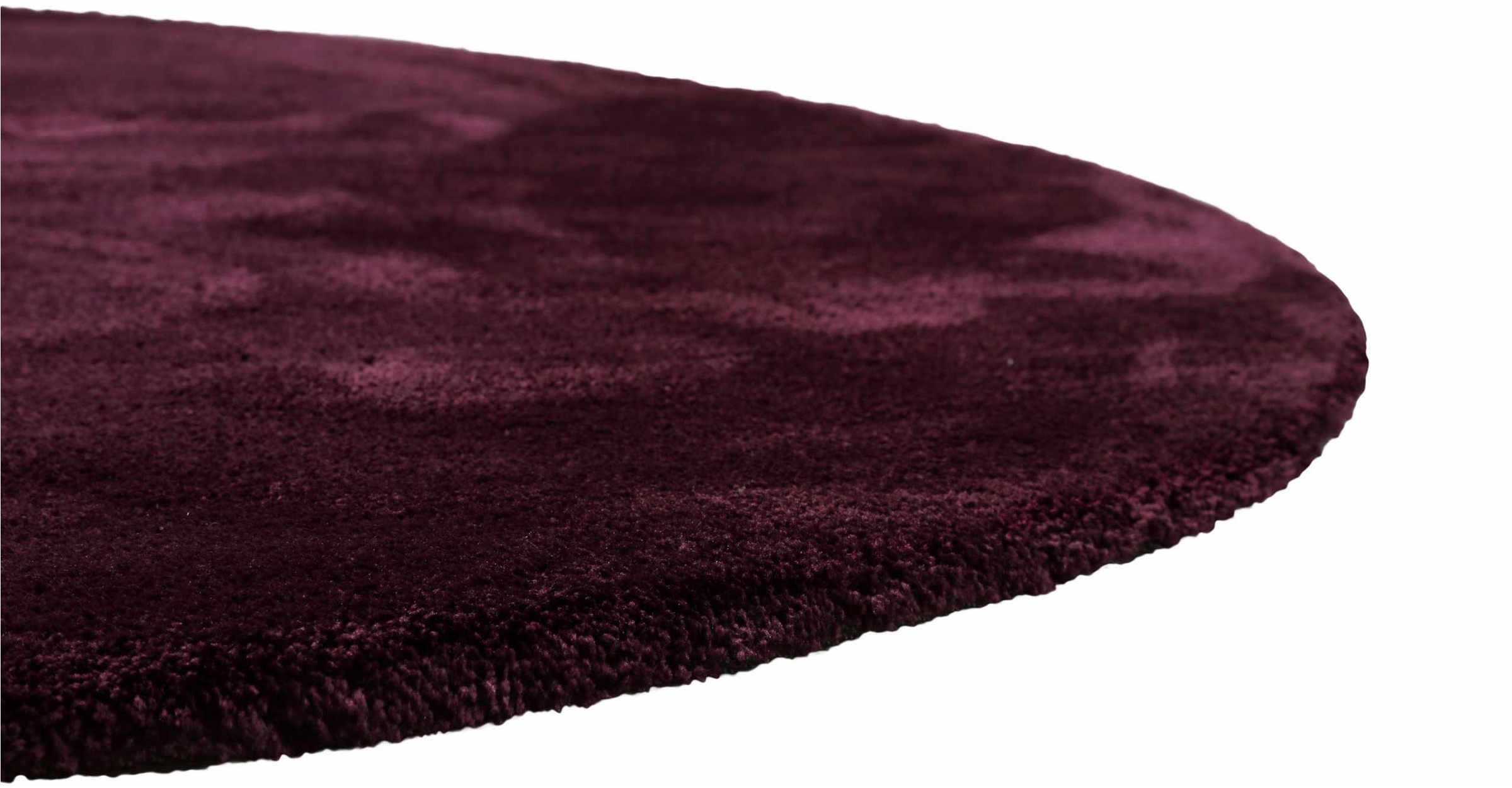 Homie Living Teppich »Pisa«, rund, 25 mm Höhe, Hochflor, Microfaser, uni, weich, Shaggy, Wohnzimmer, Schlafzimmer