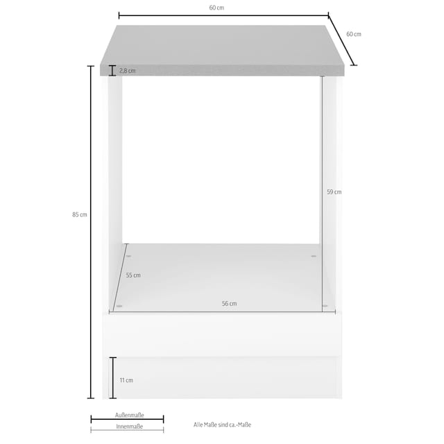 HELD MÖBEL Herdumbauschrank »Tulsa«, 60 cm breit, für Einbau-Herdset kaufen  | BAUR