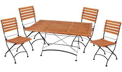Garden Pleasure Garten-Essgruppe »WIEN«, (5 tlg.), mit ausziehbarem Tisch kaufen
