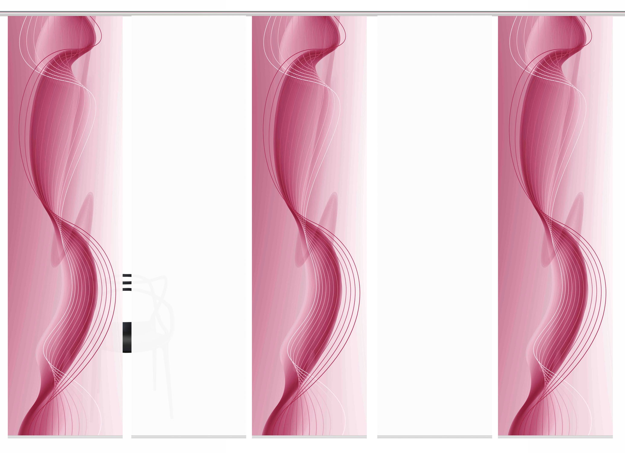 HOME WOHNIDEEN Schiebegardine "FILIZ 5er SET" Paneelwagen 5 Stk. tlg. Schie günstig online kaufen