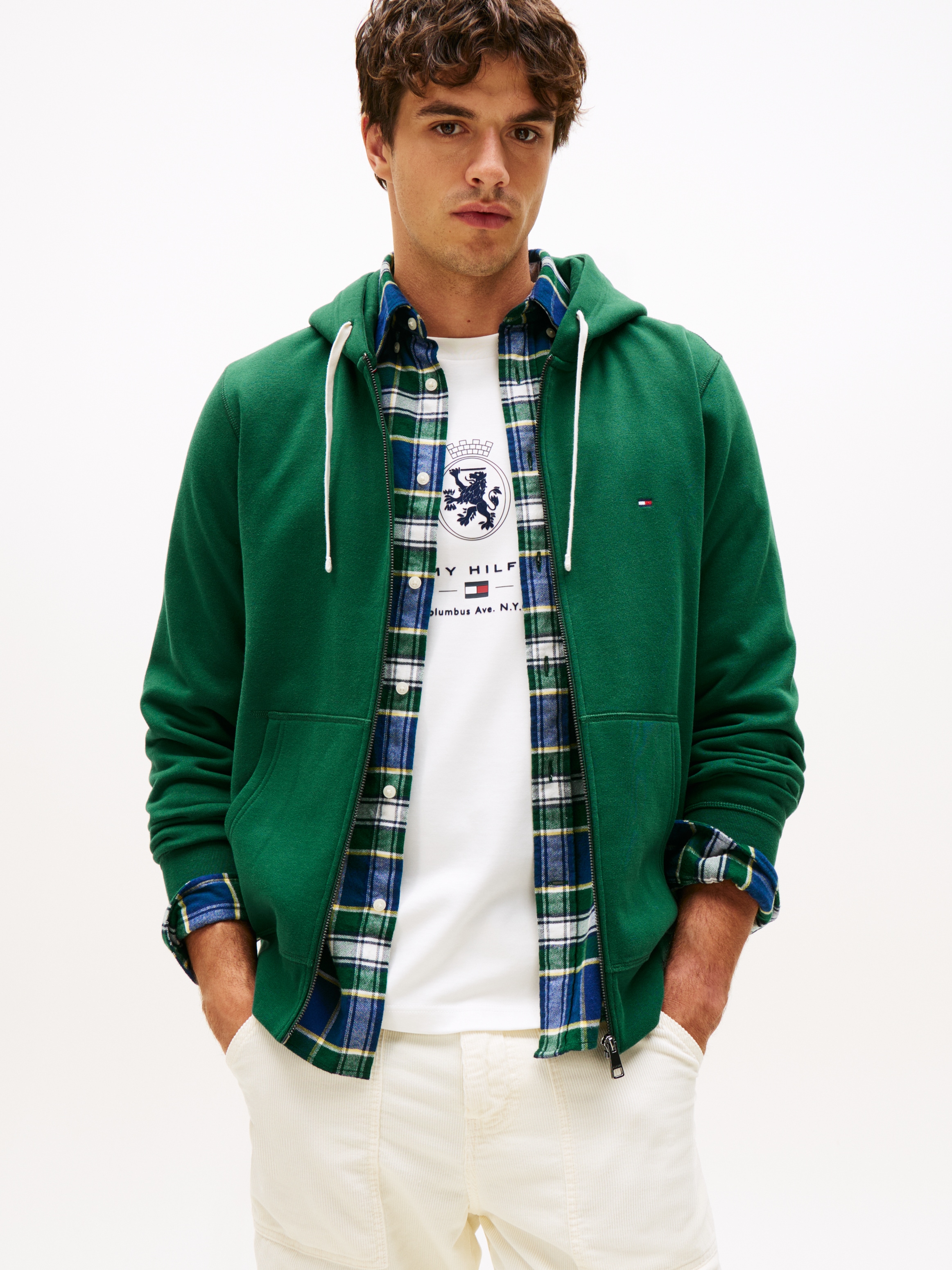 Tommy Hilfiger Kapuzensweatjacke "ESSENTIAL FLEECE ZIP THROUGH", kleine Log günstig online kaufen