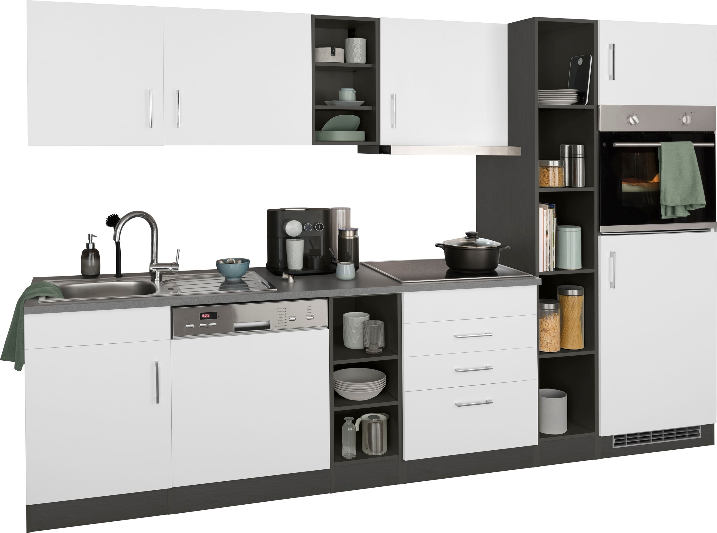 Thumbnail - KOCHSTATION Küchenzeile "KS-Paris – Küchen mit einzigartigen Fotomotiven auf den Fronten" Breite 290 cm, wahlweise mit E...