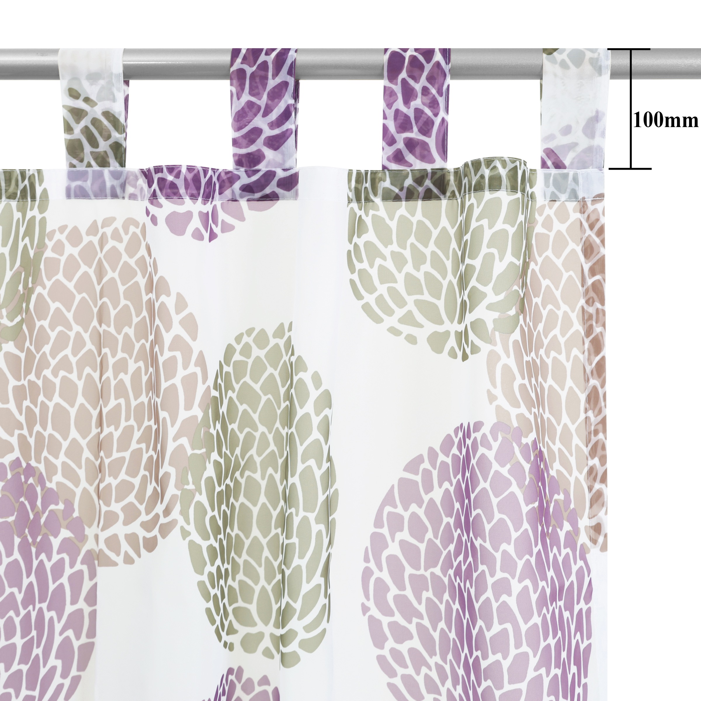 Thumbnail - OTTO home Gardine "Belem" Schlaufen 1 Stk. tlg. 1 oder 2 Schals, Vorhang, Fertiggardine, Kreise