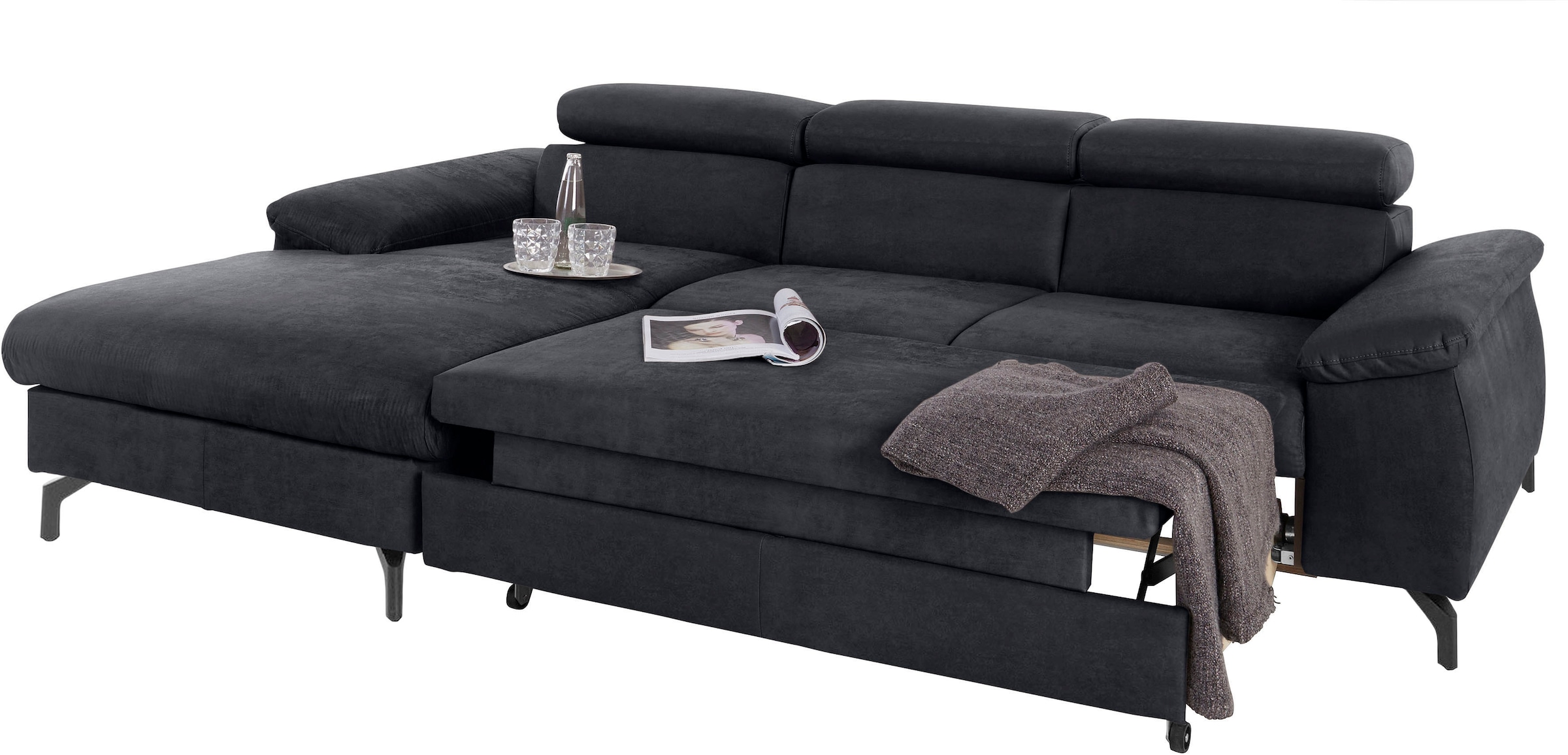 COTTA Ecksofa »Kitty L-Form«, inkl. Kopfteilverstellung, optional mit Bettfunktion u. Bettkasten