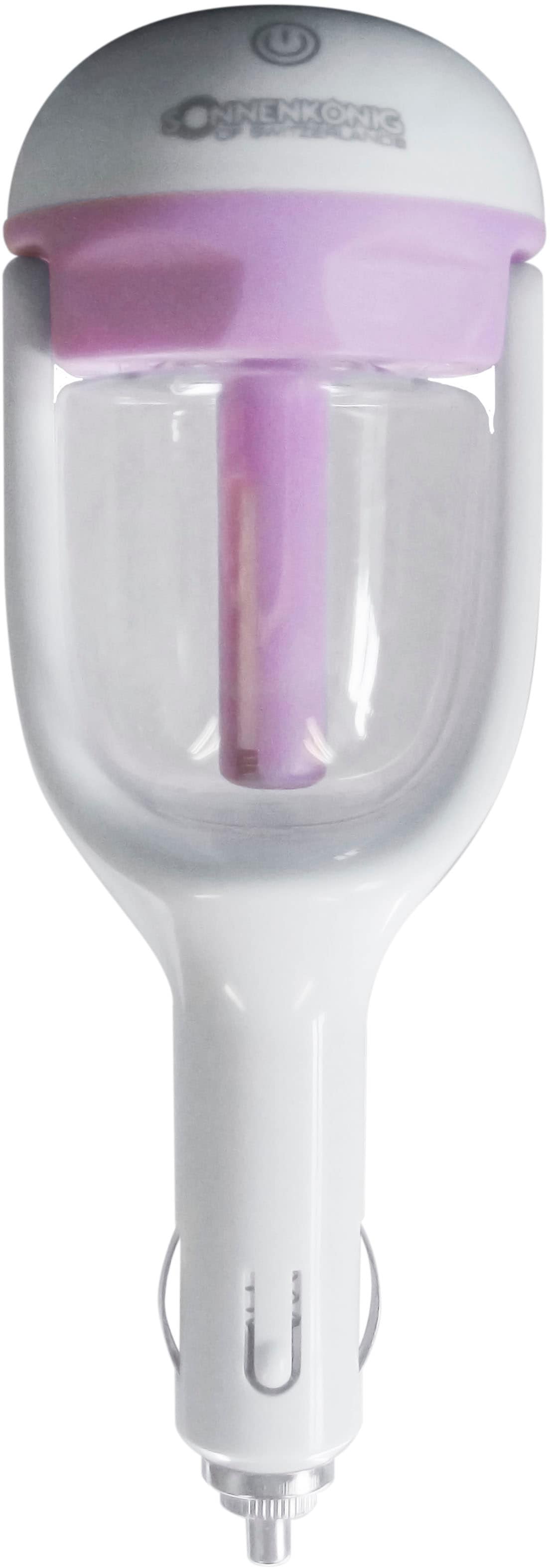 Sonnenkönig Luftbefeuchter »Freshcar rosa, Leistung 2W, handlich, für Zigarettenanzünder,« 0,05 l Wassertank mit Aromafunktion, 50ml Behältervolumen, Ultraschall Luftbefeuchter