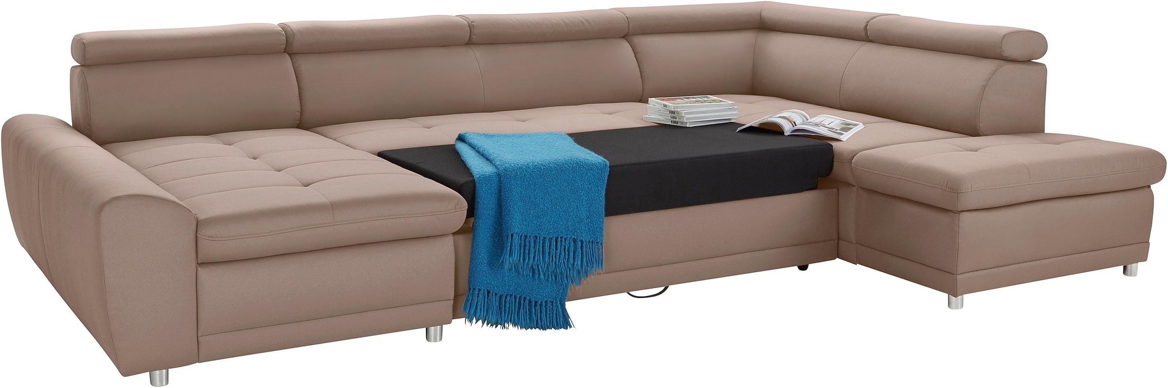 sit&more Wohnlandschaft »Riva U-Form«, wahlweise mit Bettfunktion