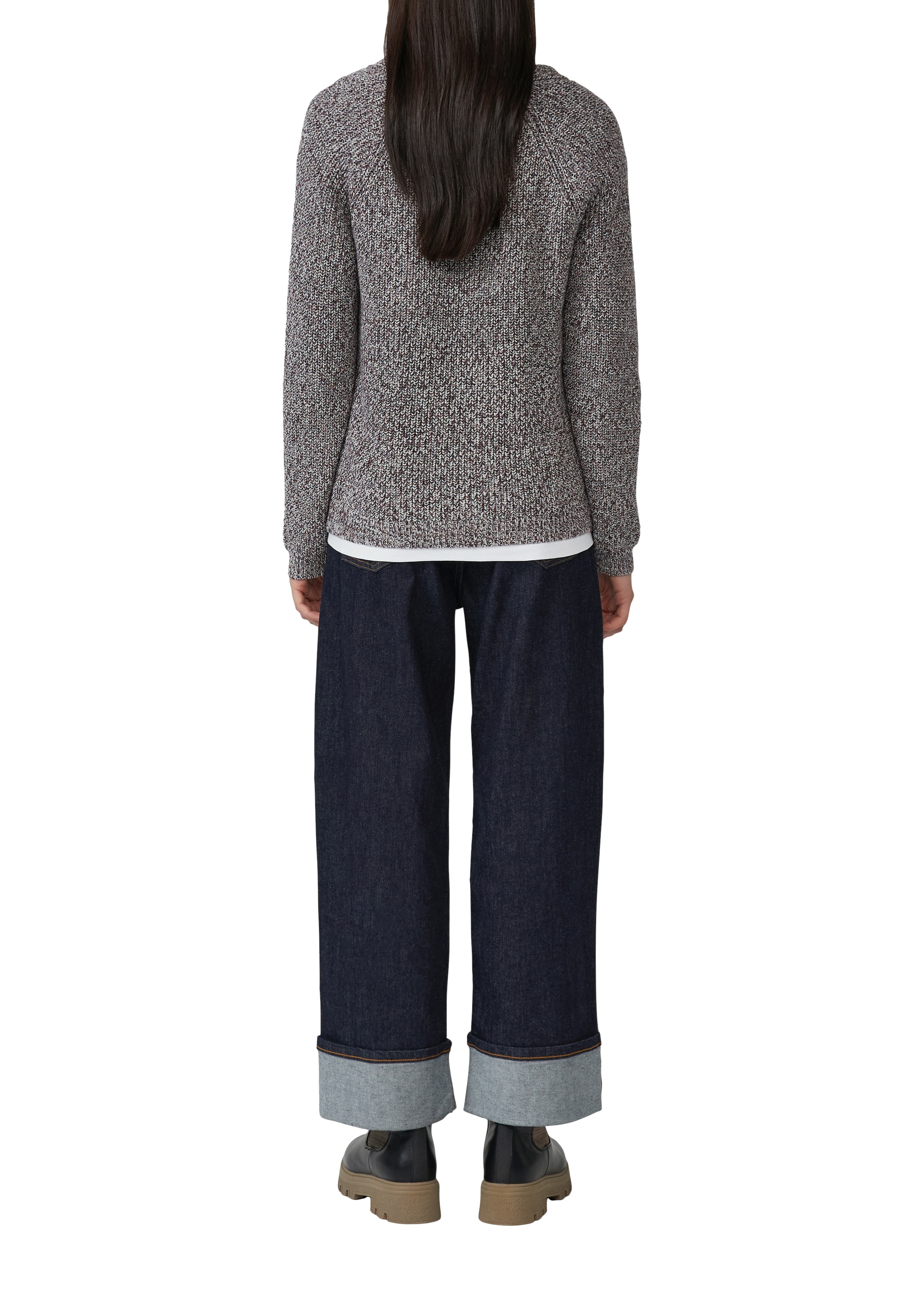 s.Oliver Strickpullover, mit V-Ausschnitt, meliert