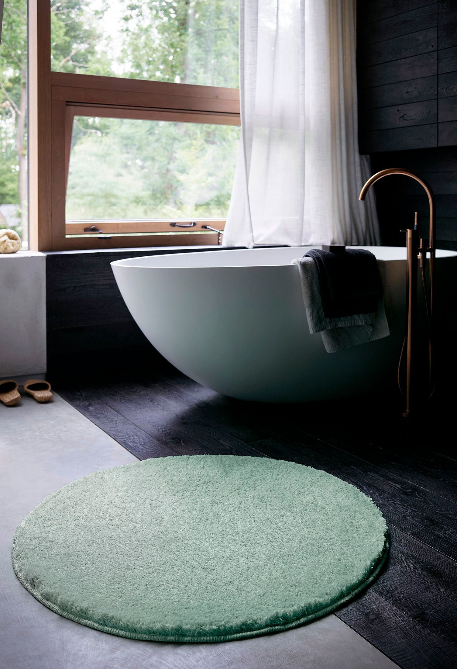 Wecon home Basics Badematte »Joris«, rutschhemmend beschichtet, strapazierfähig, waschbar, viele Größen, Badezimmerteppich, uni