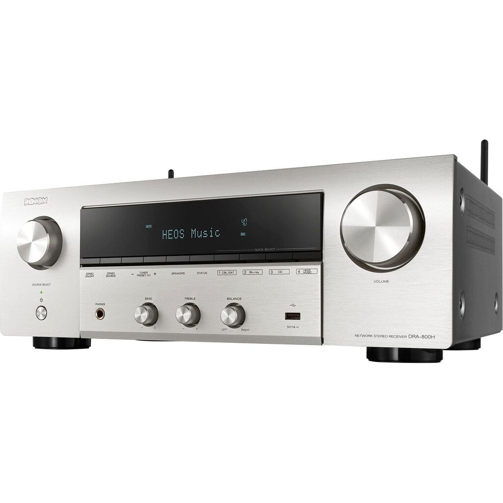 Denon Stereo-Netzwerk-Receiver »DRA-800H«, 2, (WLAN-Bluetooth Hi-Res Audio-Sprachsteuerung-Internetradio-DAB+-FM Tuner)