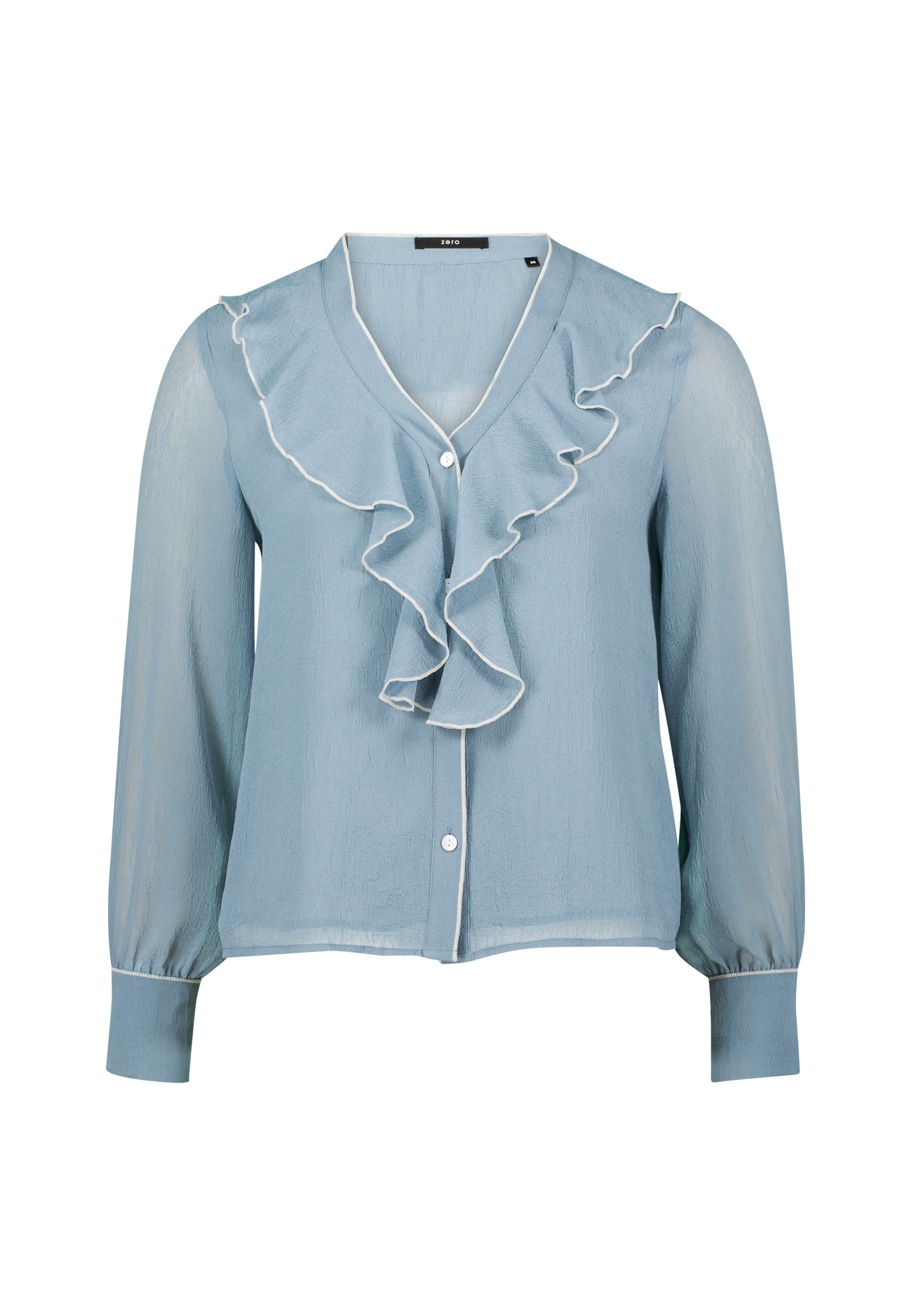 Zero Chiffonbluse "zero Chiffonbluse mit Volants" günstig online kaufen