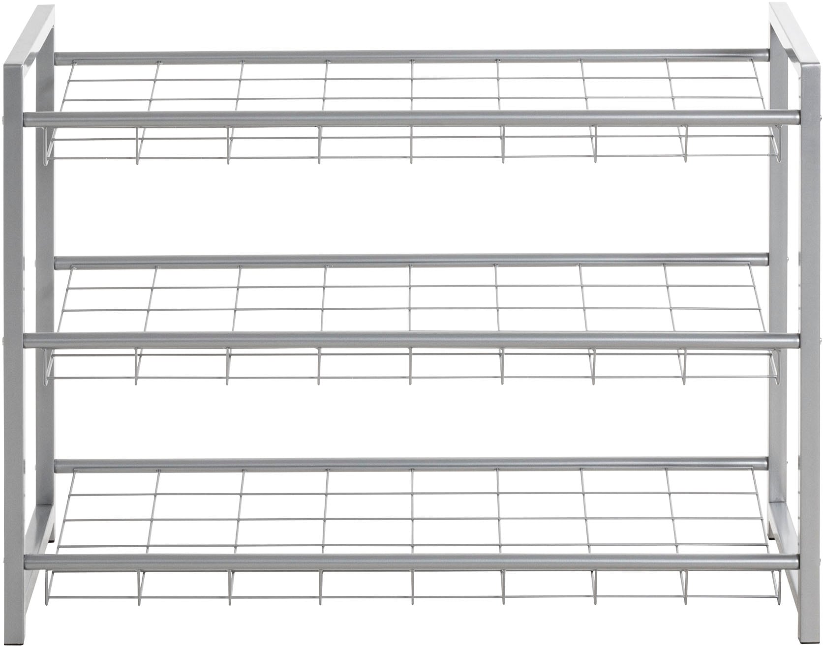 HAKU Schuhregal »Schuhaufbewahrung« rechteckig - aus Metall Grau - B/T/H 80/30/60 cm