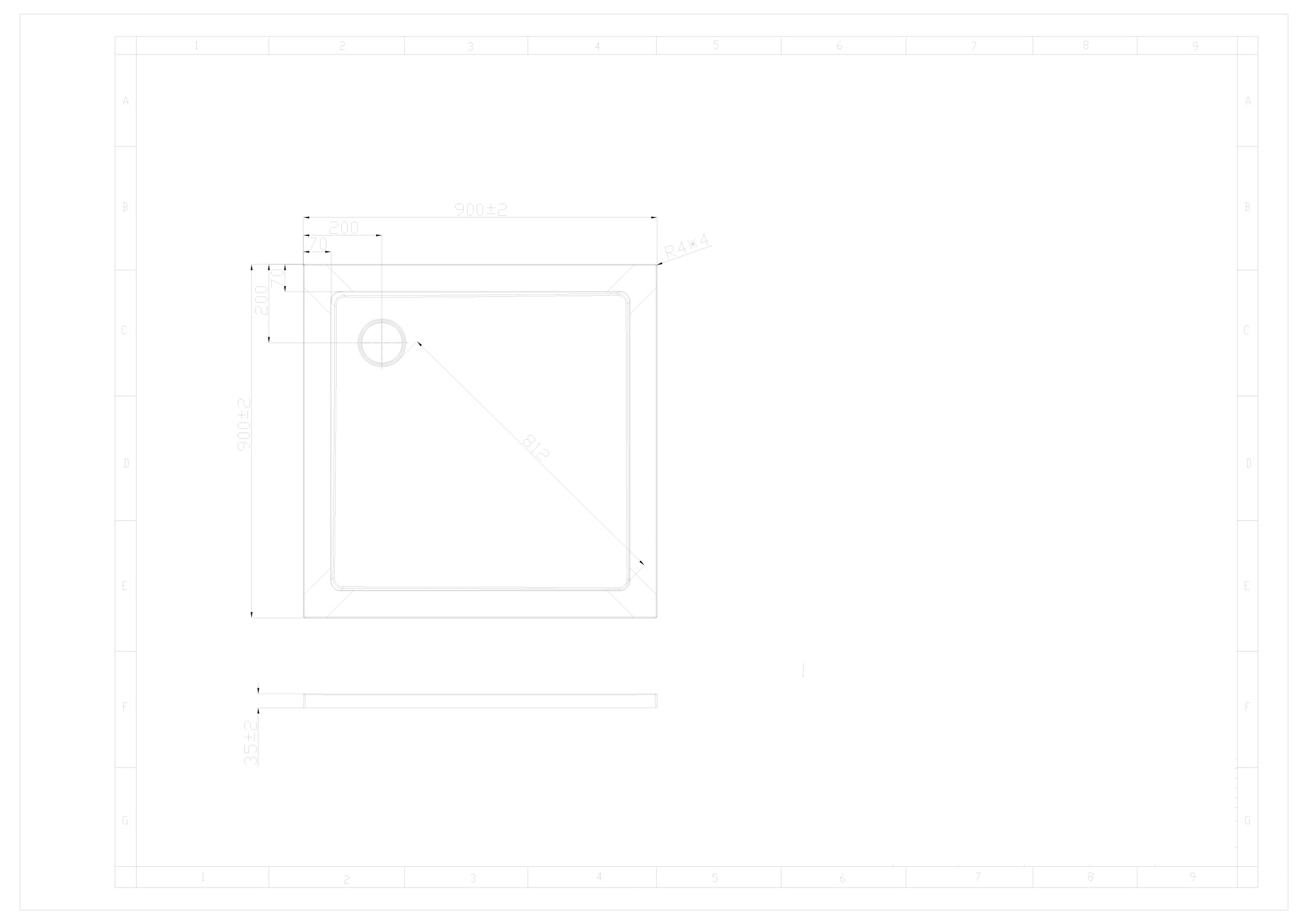Sanotechnik Duschwanne »SMC«, eckig, BxT: 90 x 90 cm