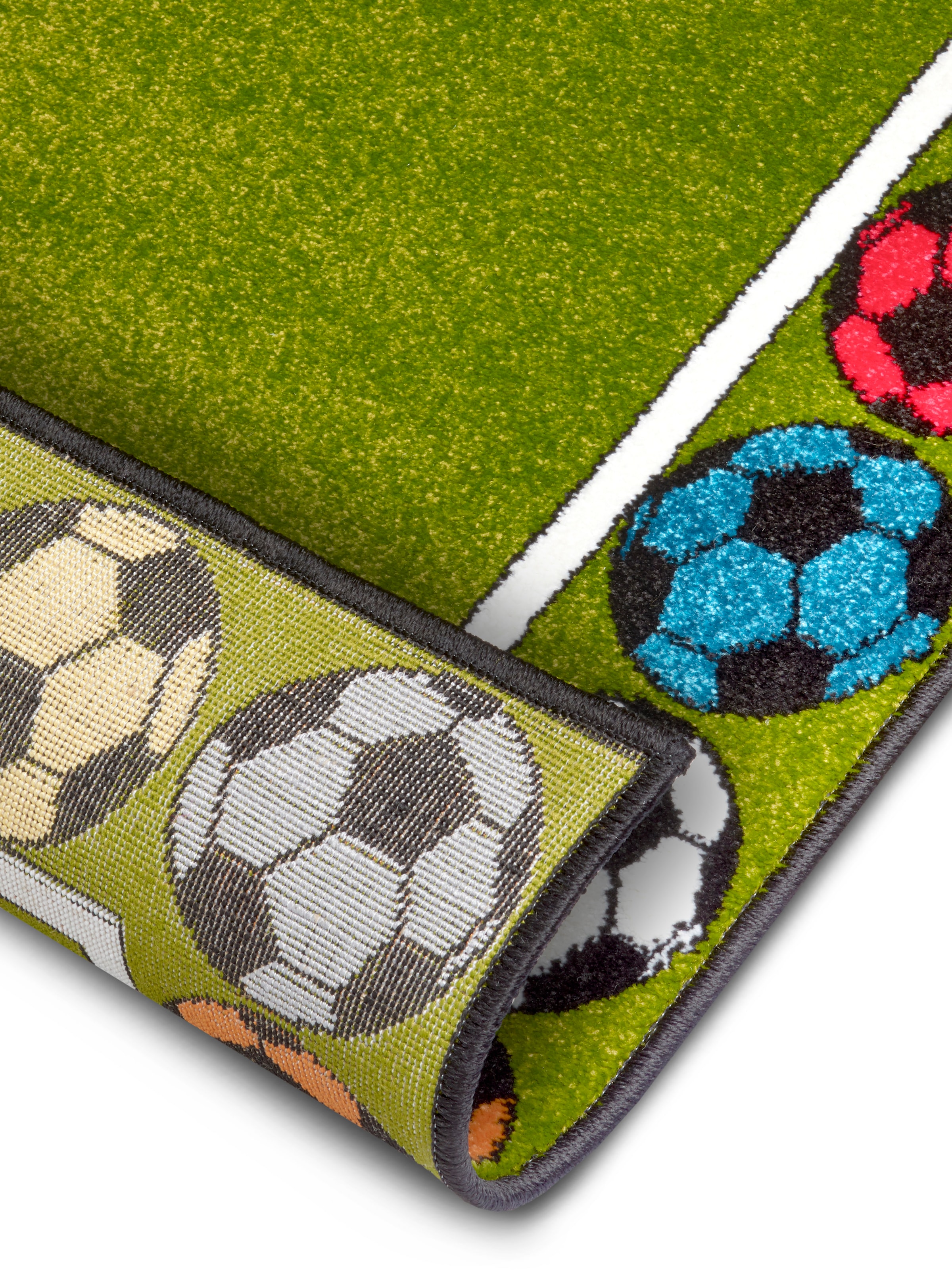 HANSE Home Teppich »Football Stadium«, rechteckig, 9 mm Höhe, Farbenfrohes Design, Spielunterlage, Fußball strapazierfähig