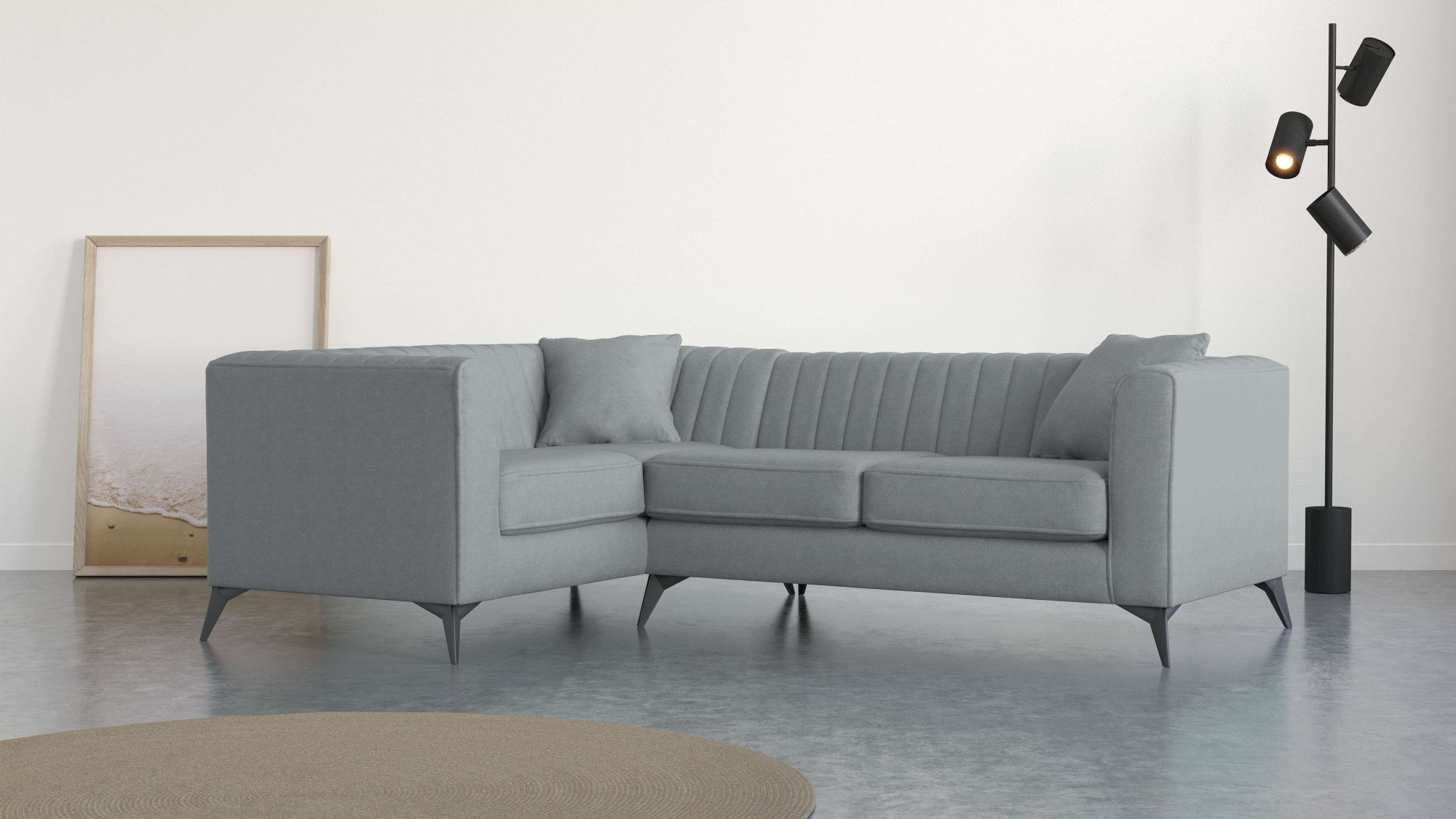 Places of Style Ecksofa "MATTHEW L-Form ideal für kleine Räume, Maße B/T/H: günstig online kaufen