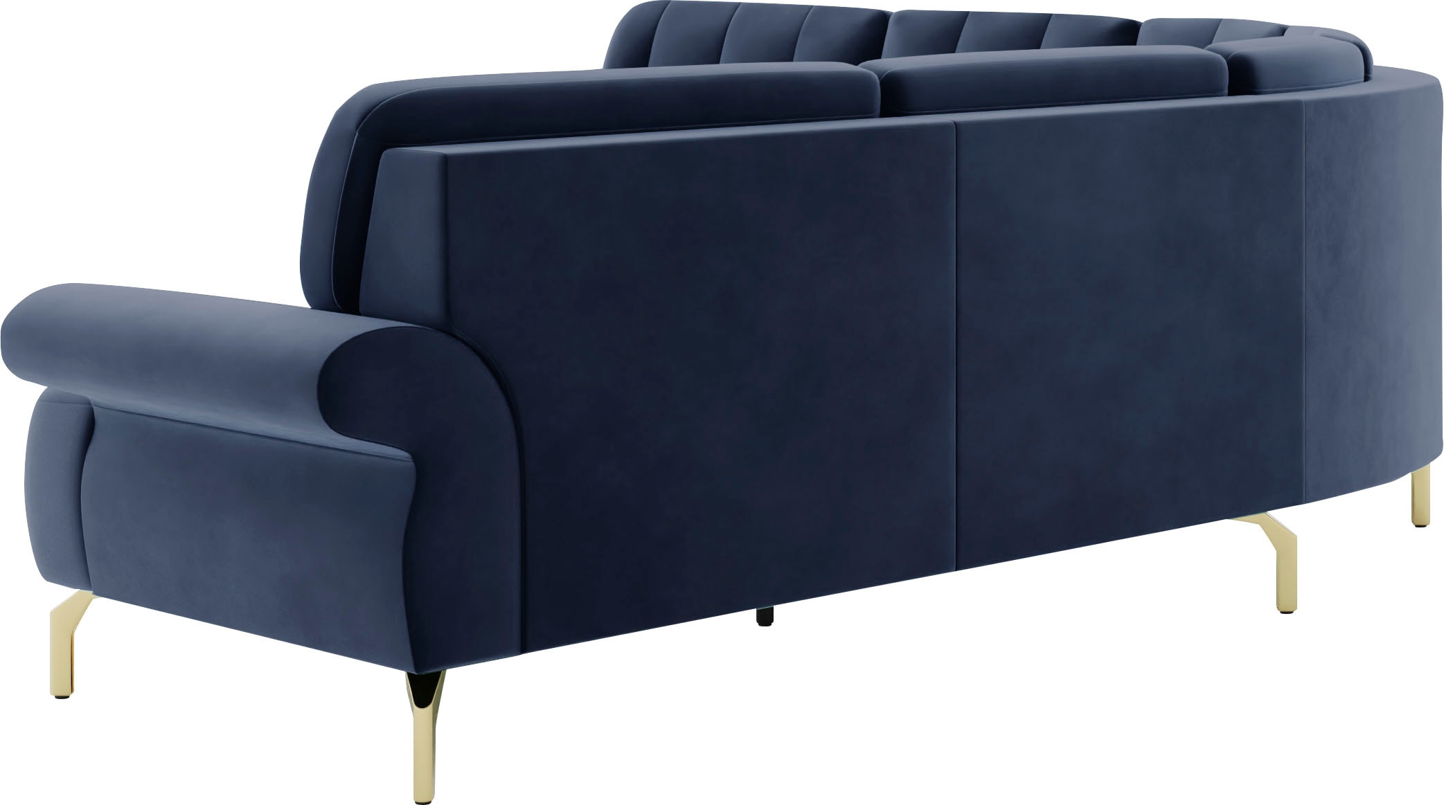 sit&more Ecksofa »Orient 1 L-Form«, inkl. 4 Zierkissen mit Strass-Stein, goldfarbene Metallfüße