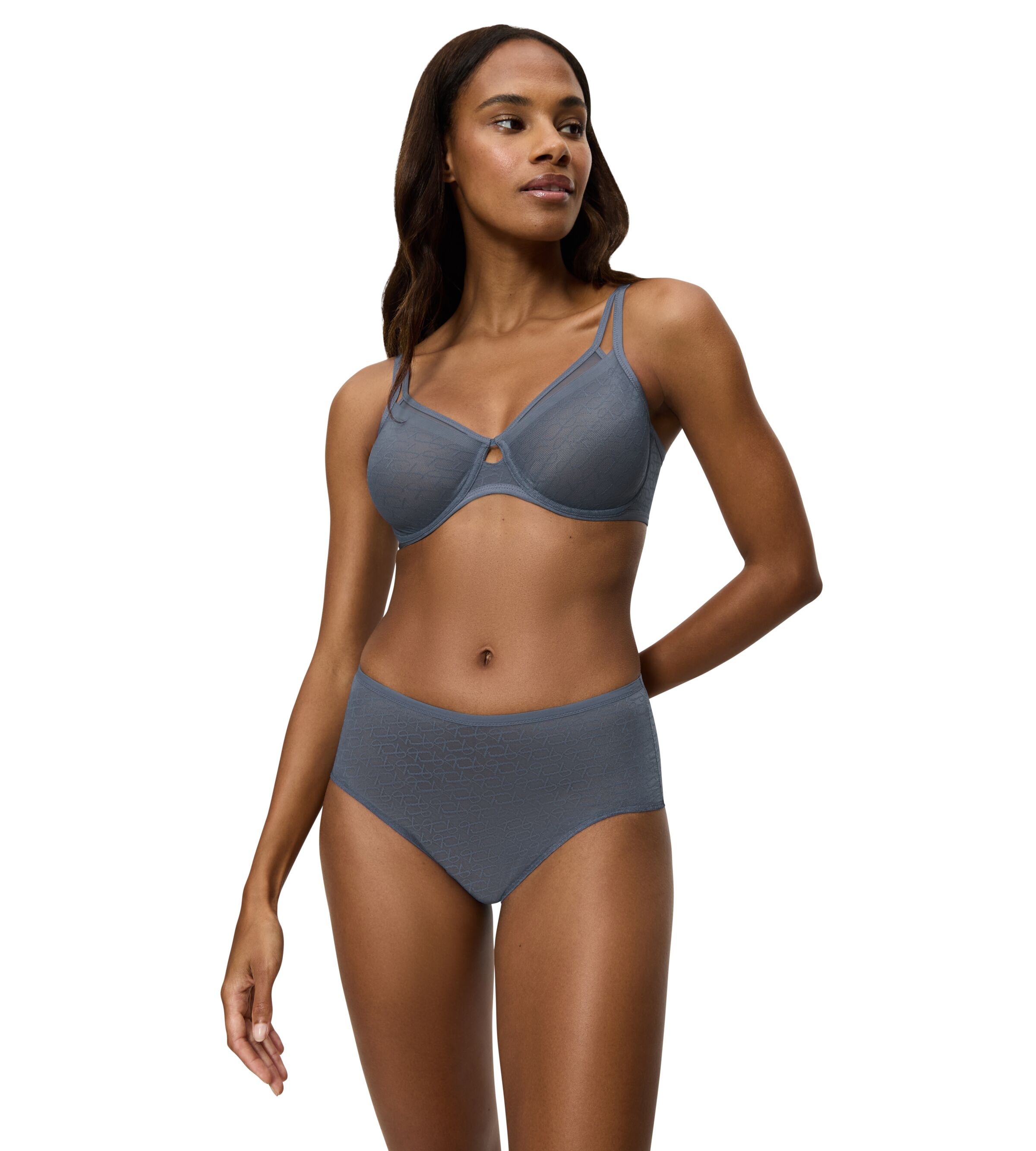 Triumph Slip »Signature Sheer Maxi EX«, Monogramm-Tüll