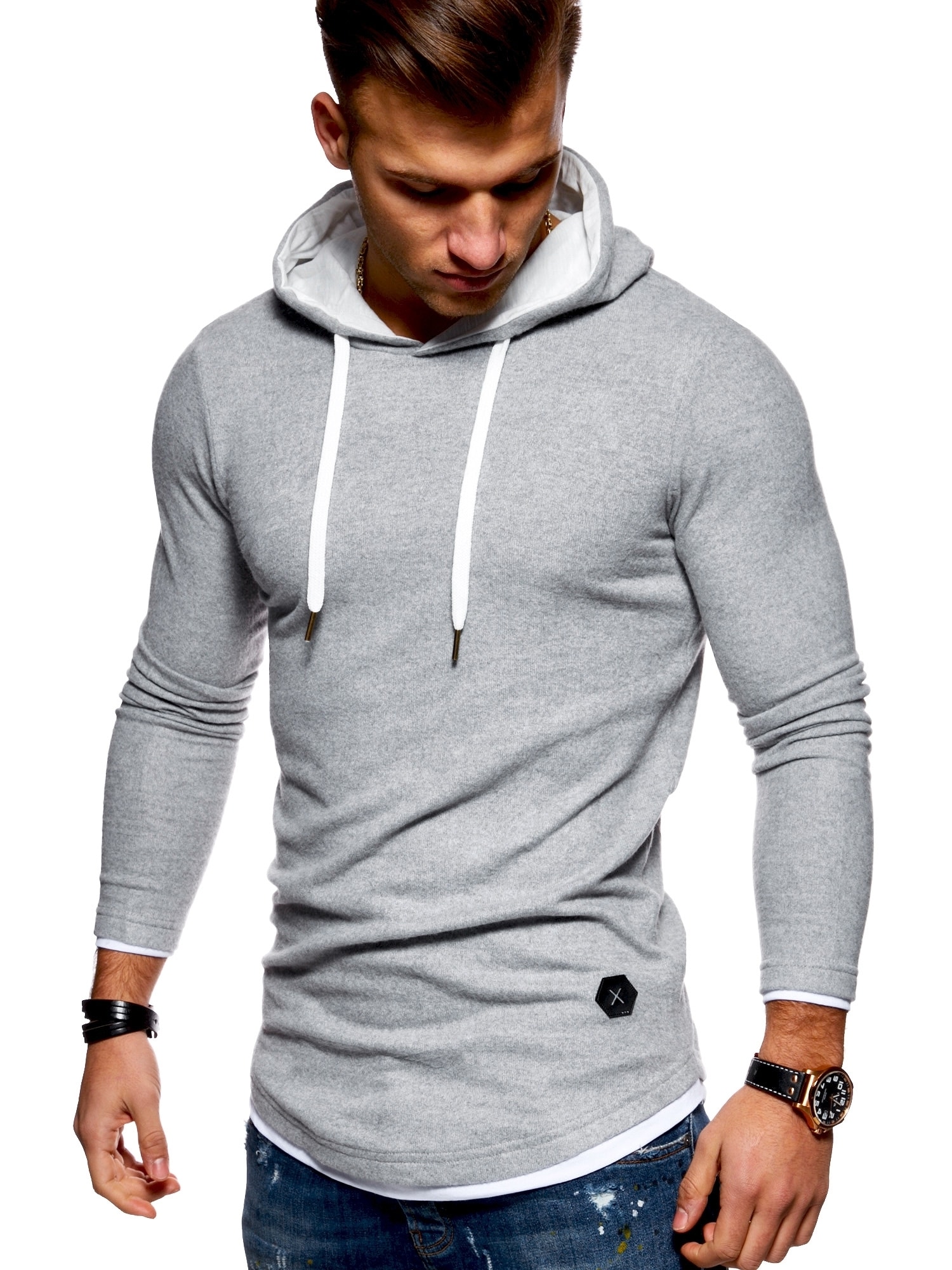 behype Kapuzensweatshirt "LAYER", im trendigen Layer-Look günstig online kaufen