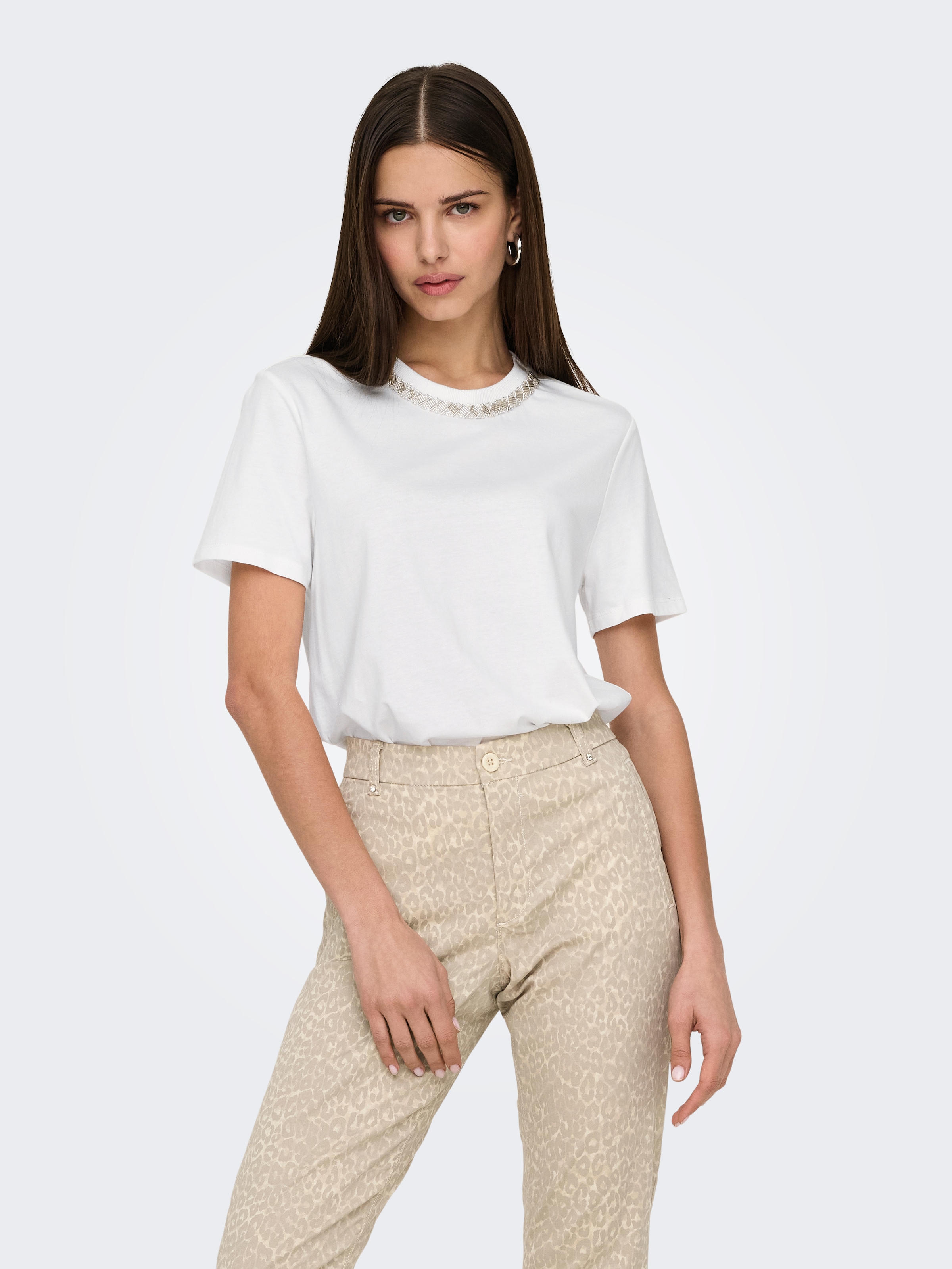 ONLY Kurzarmshirt »ONLPARKER S/S O-NECK BLI...