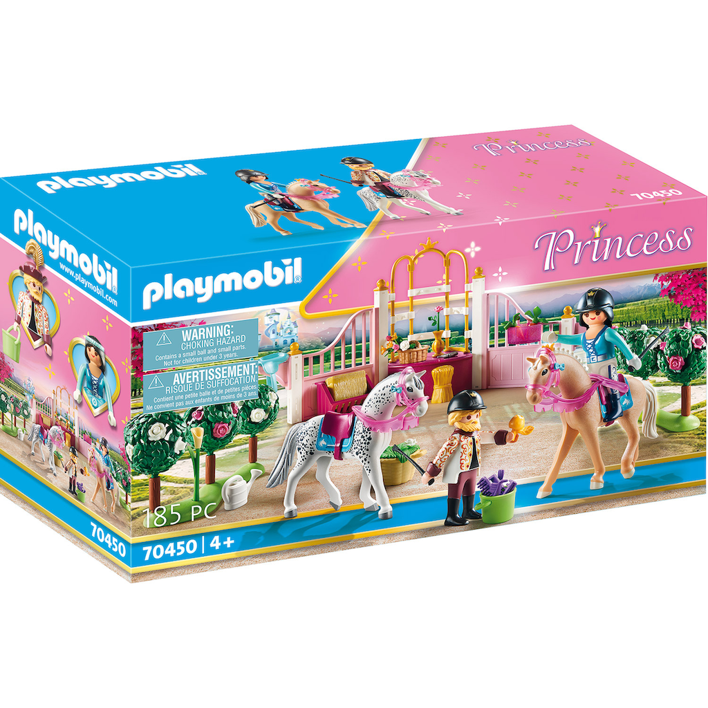 Playmobil® Konstruktions-Spielset »Reitunterricht im Pferdestall (70450), Princess«, (185 St.), Made in Germany